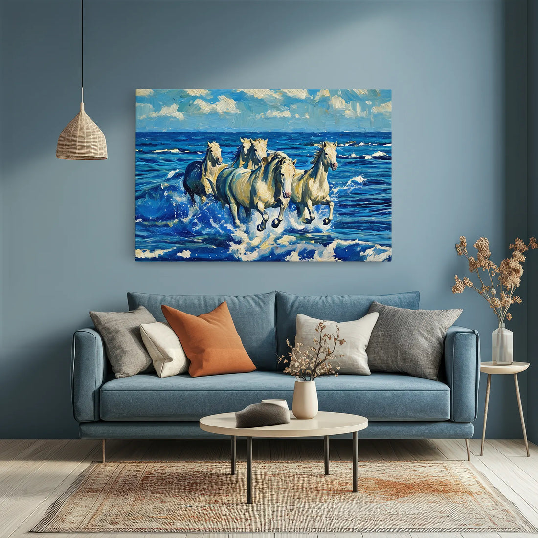 Horses Galloping Through the Waves Giclée Print 322002 Visual Wall Art AR3:2H Giclée Print