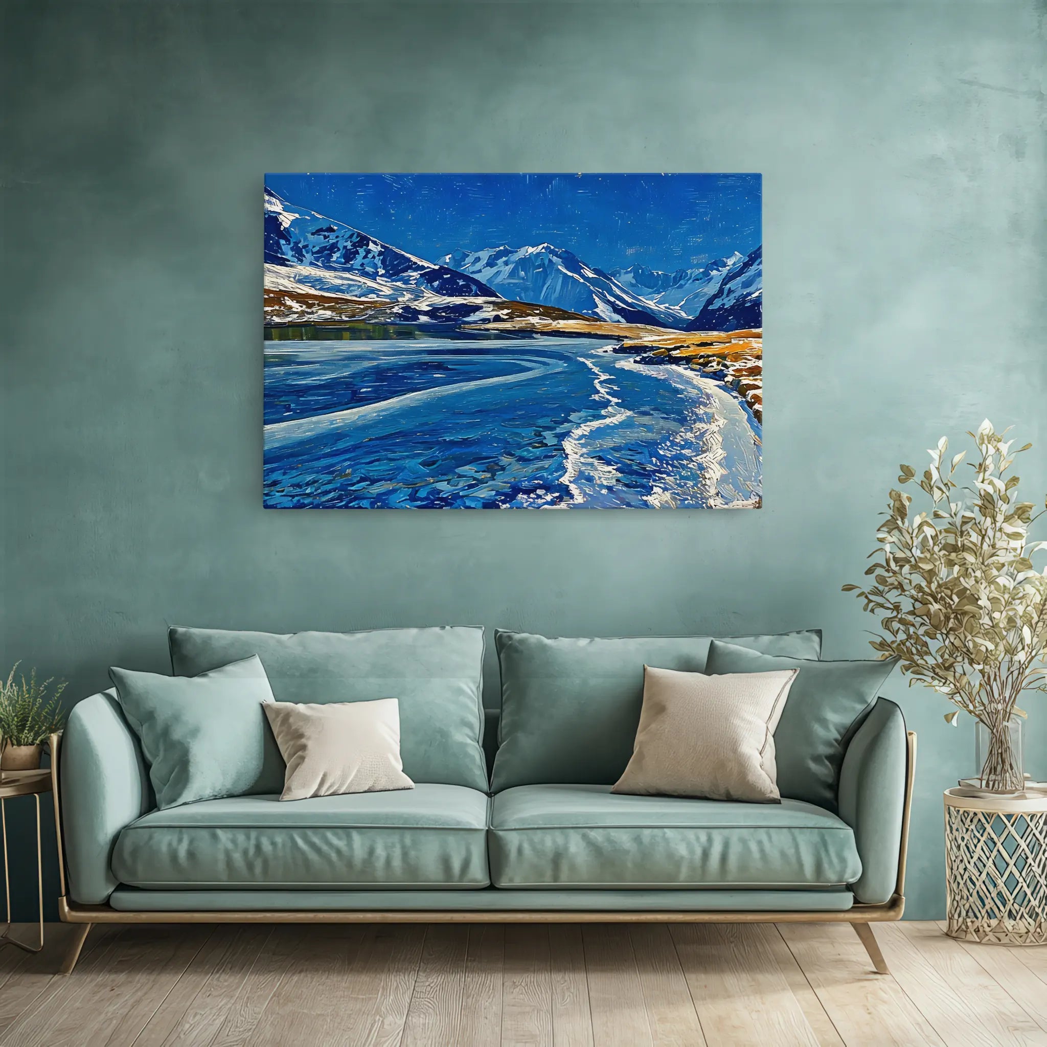 Icy Mountain Lake Giclée Print 323023 Visual Wall Art AR3:2H Giclée Print