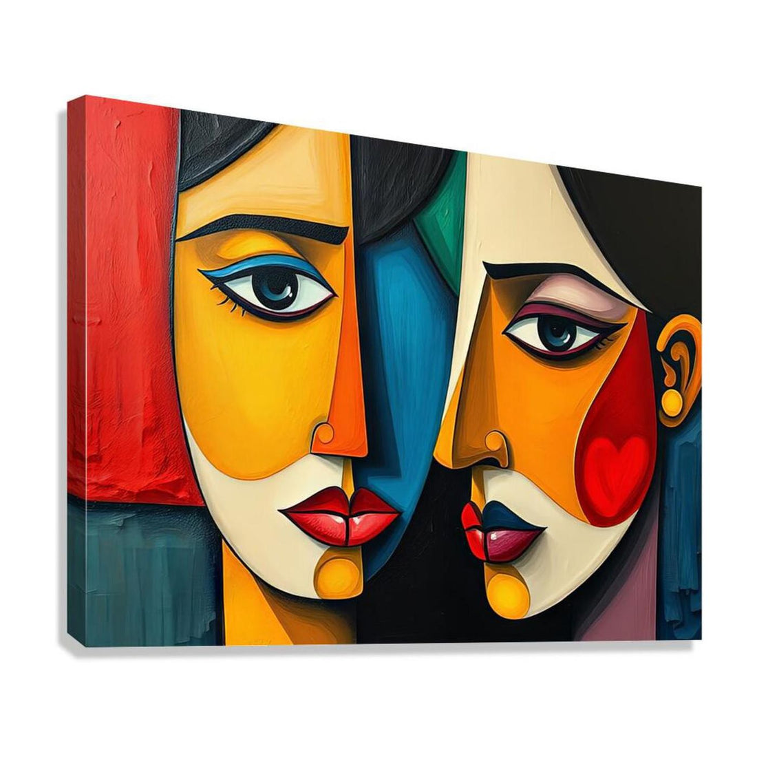 Identical, Abstract Art Print 43621 Giclée Stretched Canvas Print Visual Wall Art