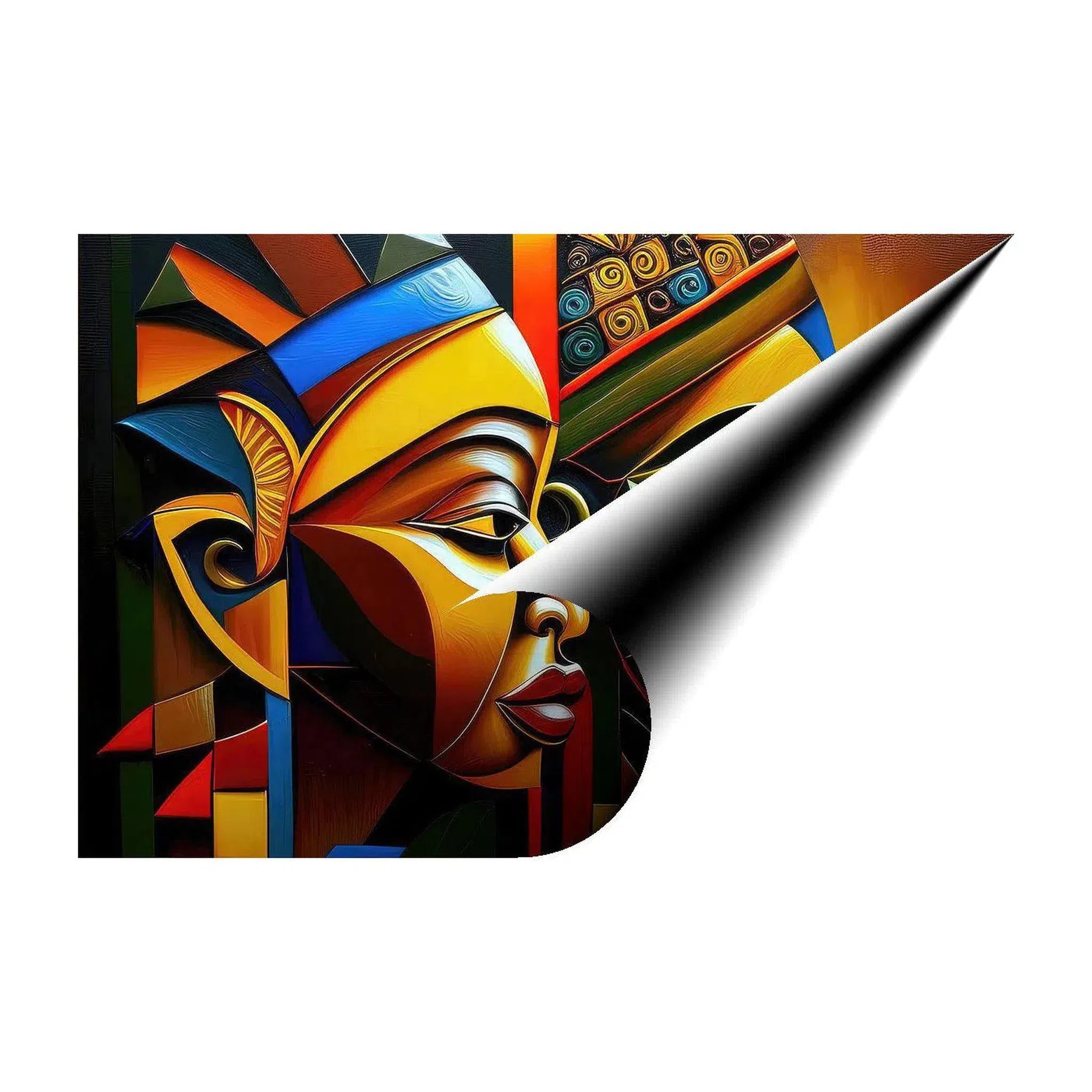 Igbo Wonem, Ethnic Abstract Art Print 32116 Giclée Rolled Canvas Print Visual Wall Art