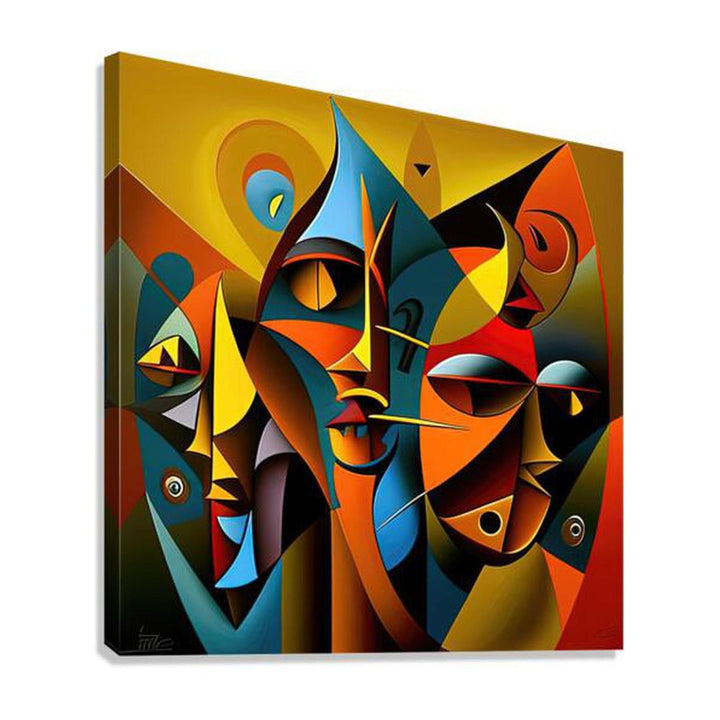 Imitation, Abstract Art Print 11101 Giclée Stretched Canvas Print Visual Wall Art