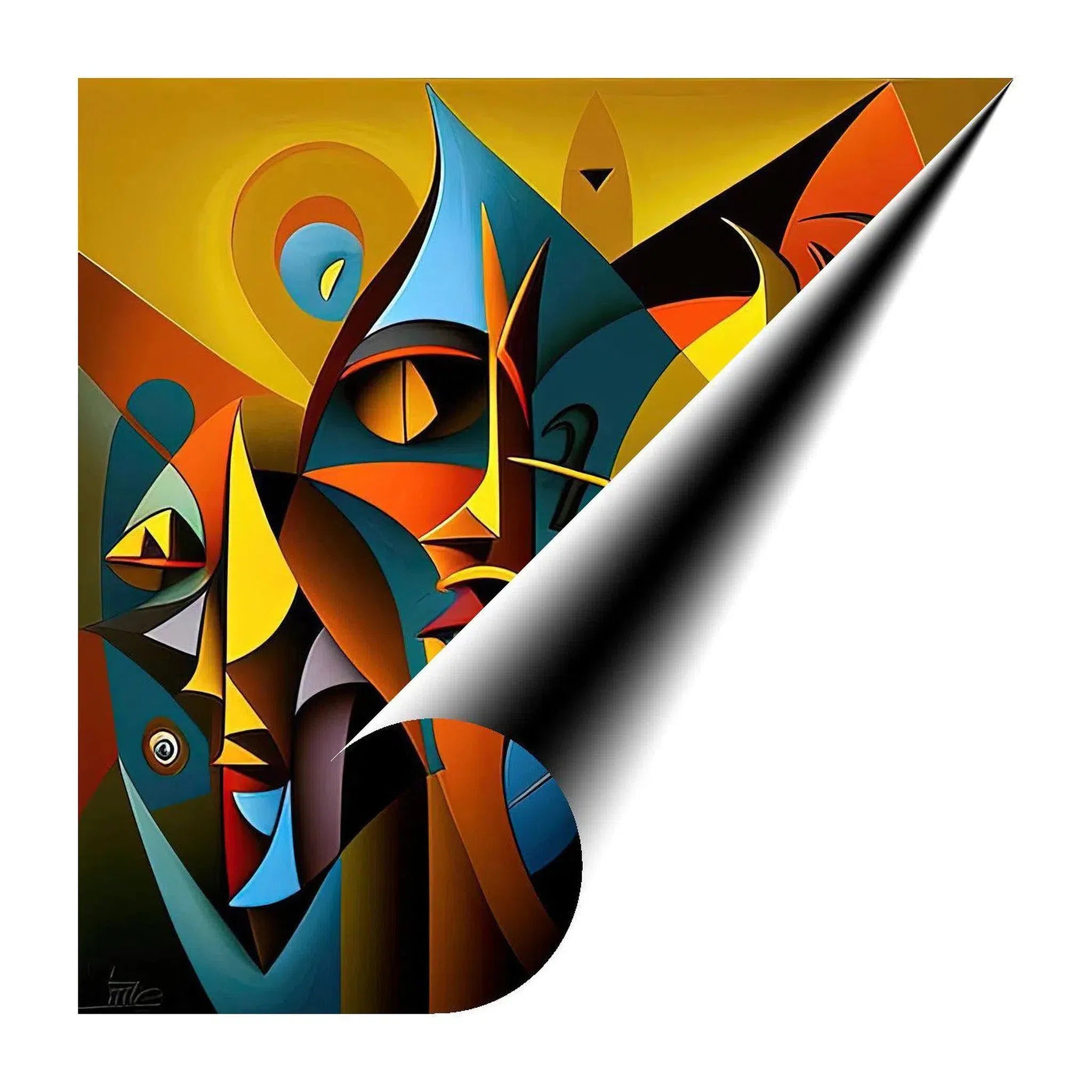 Imitation, Abstract Art Print 11101 Giclée Rolled Canvas Print Visual Wall Art