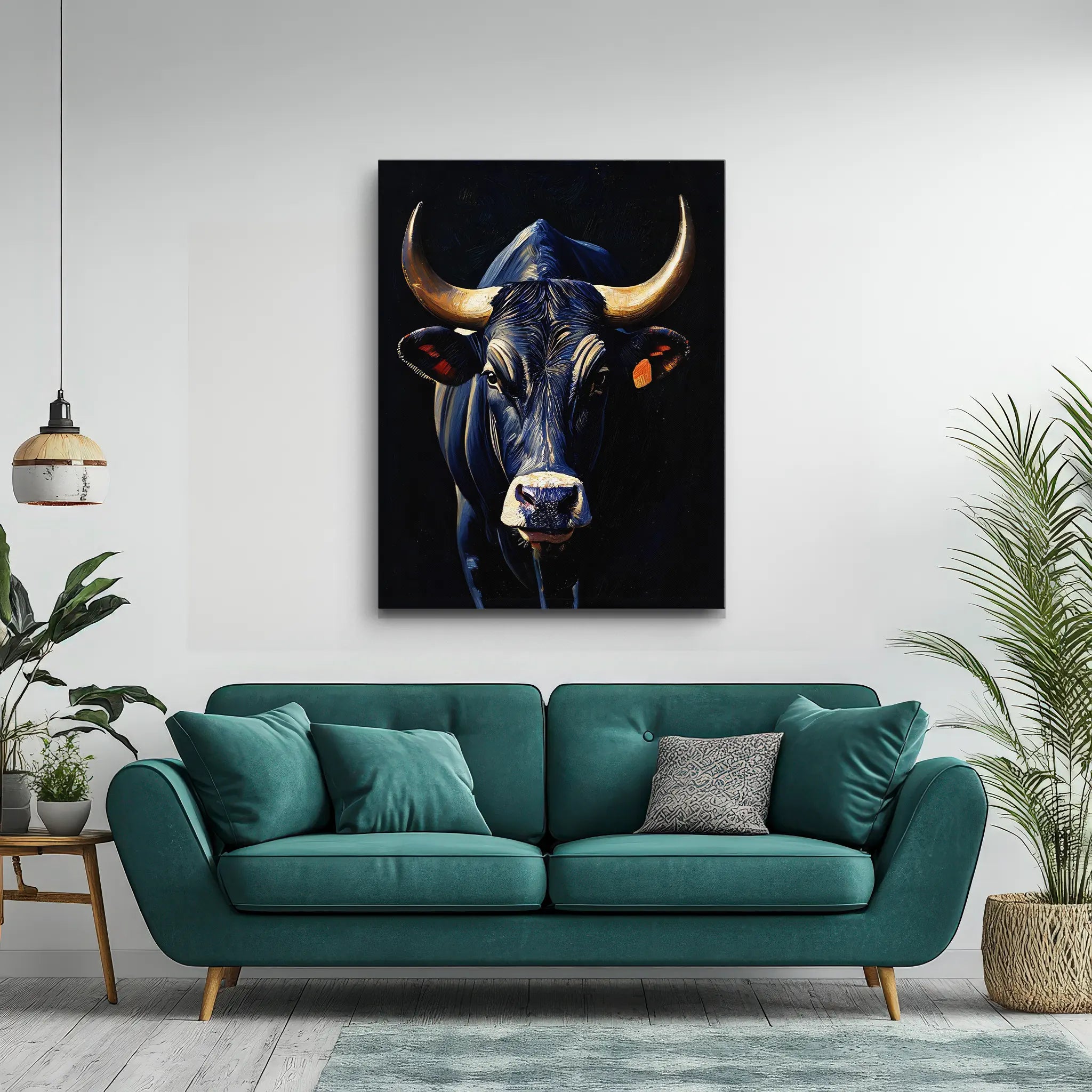 Imposing Black Bull Giclée Print 456032 Visual Wall Art AR3:4V-AR4:5V Giclée Print