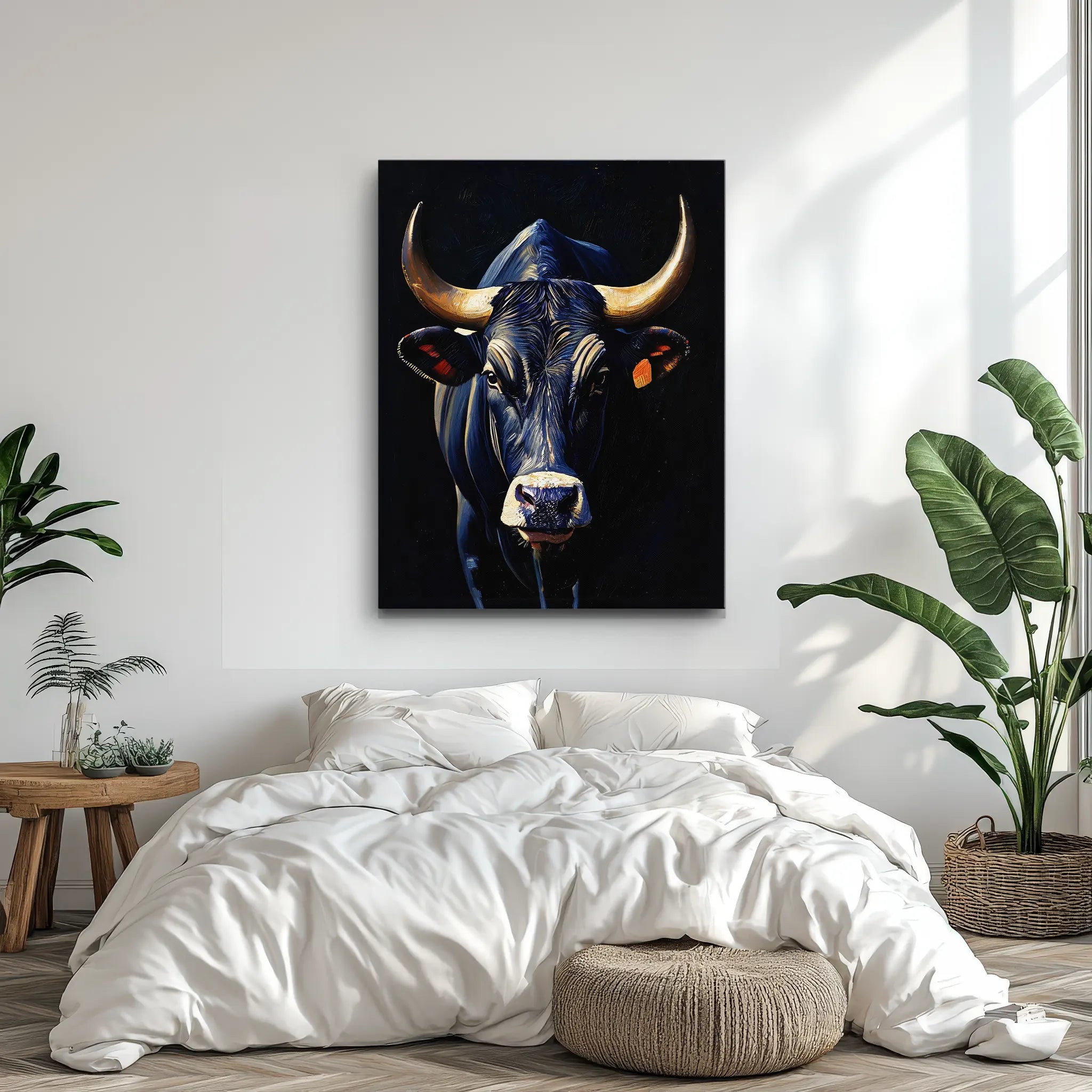 Imposing Black Bull Giclée Print 456032 Visual Wall Art AR3:4V-AR4:5V Giclée Print