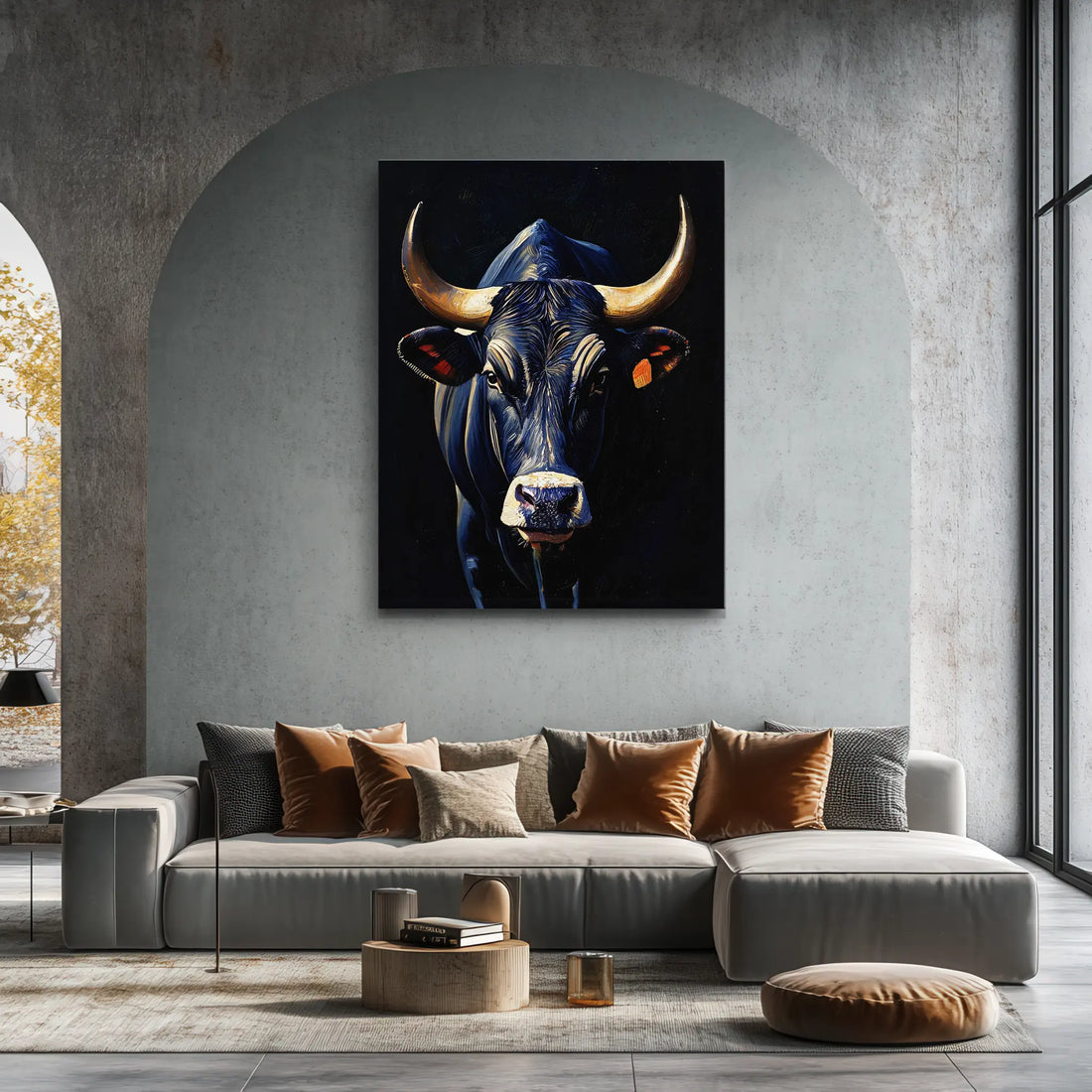 Imposing Black Bull Giclée Print 456032 Visual Wall Art AR3:4V-AR4:5V Giclée Print