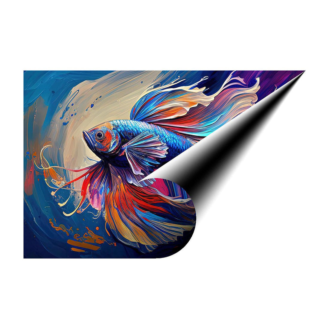 In The Move Betta Fish , Ocean Art Print 32103 Giclee Rolled Canvas Print Visual Wall Art