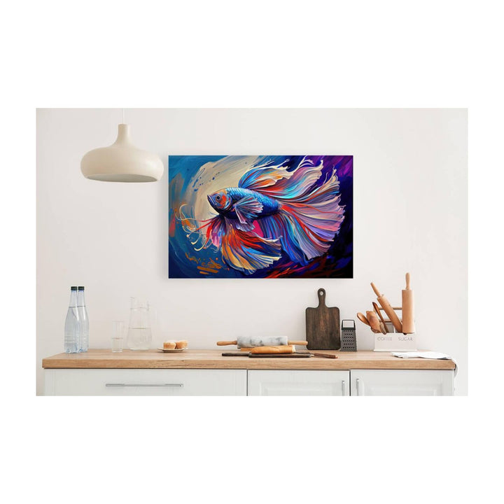 In The Move Betta Fish , Ocean Art Print 32103 Visual Wall Art