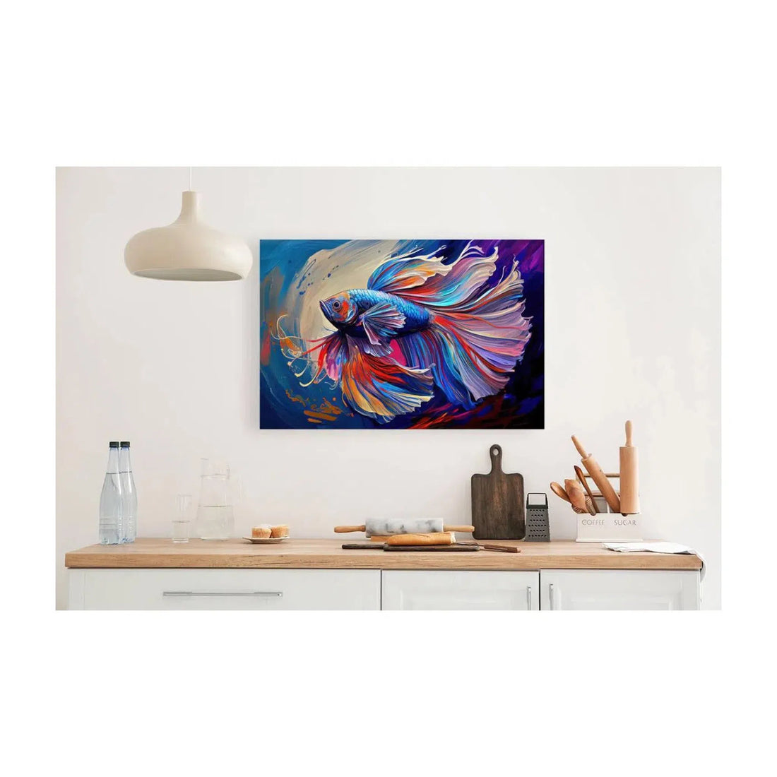 In The Move Betta Fish , Ocean Art Print 32103 Visual Wall Art