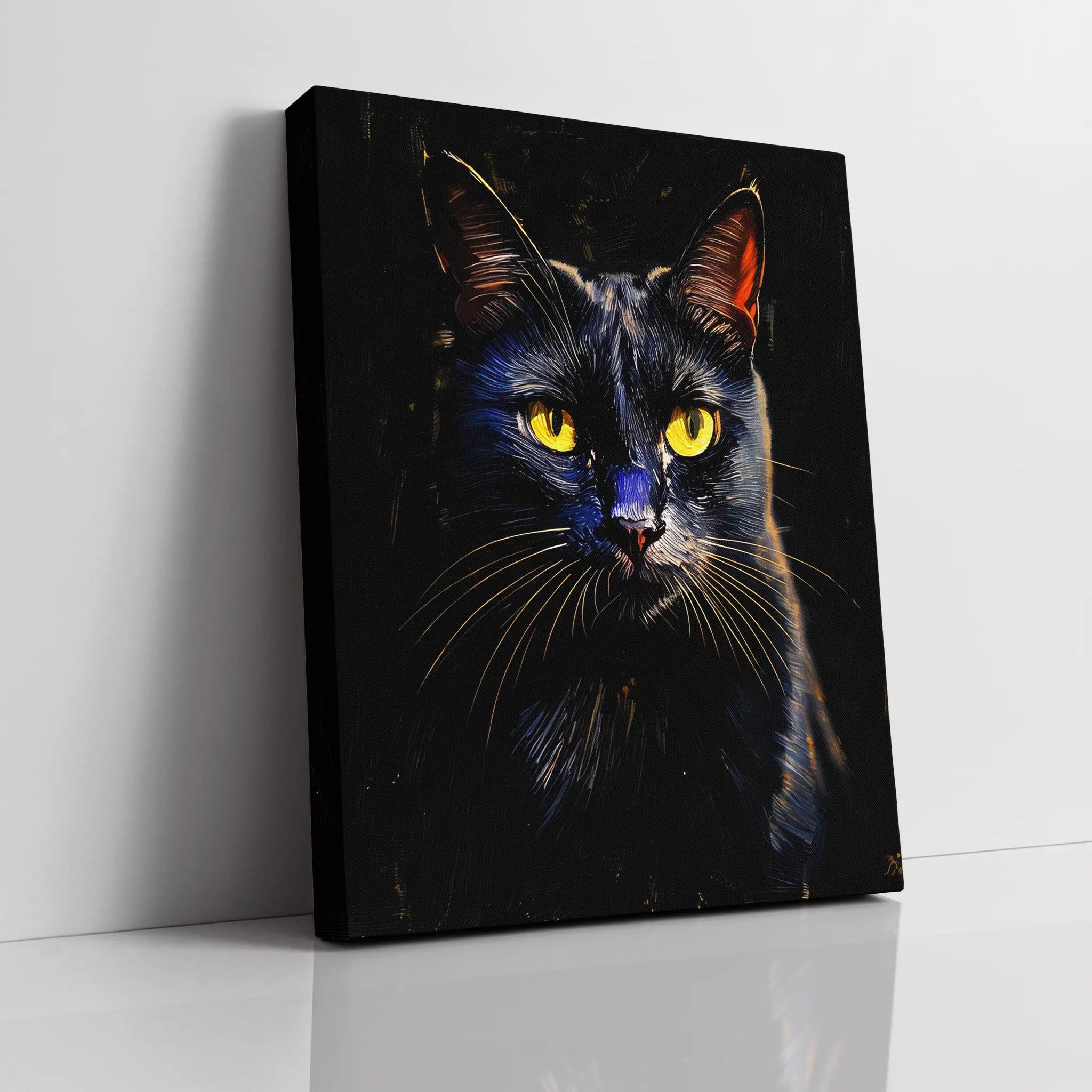Intense Black Cat Giclée Print 456033 Visual Wall Art AR3:4V-AR4:5V Giclée Print
