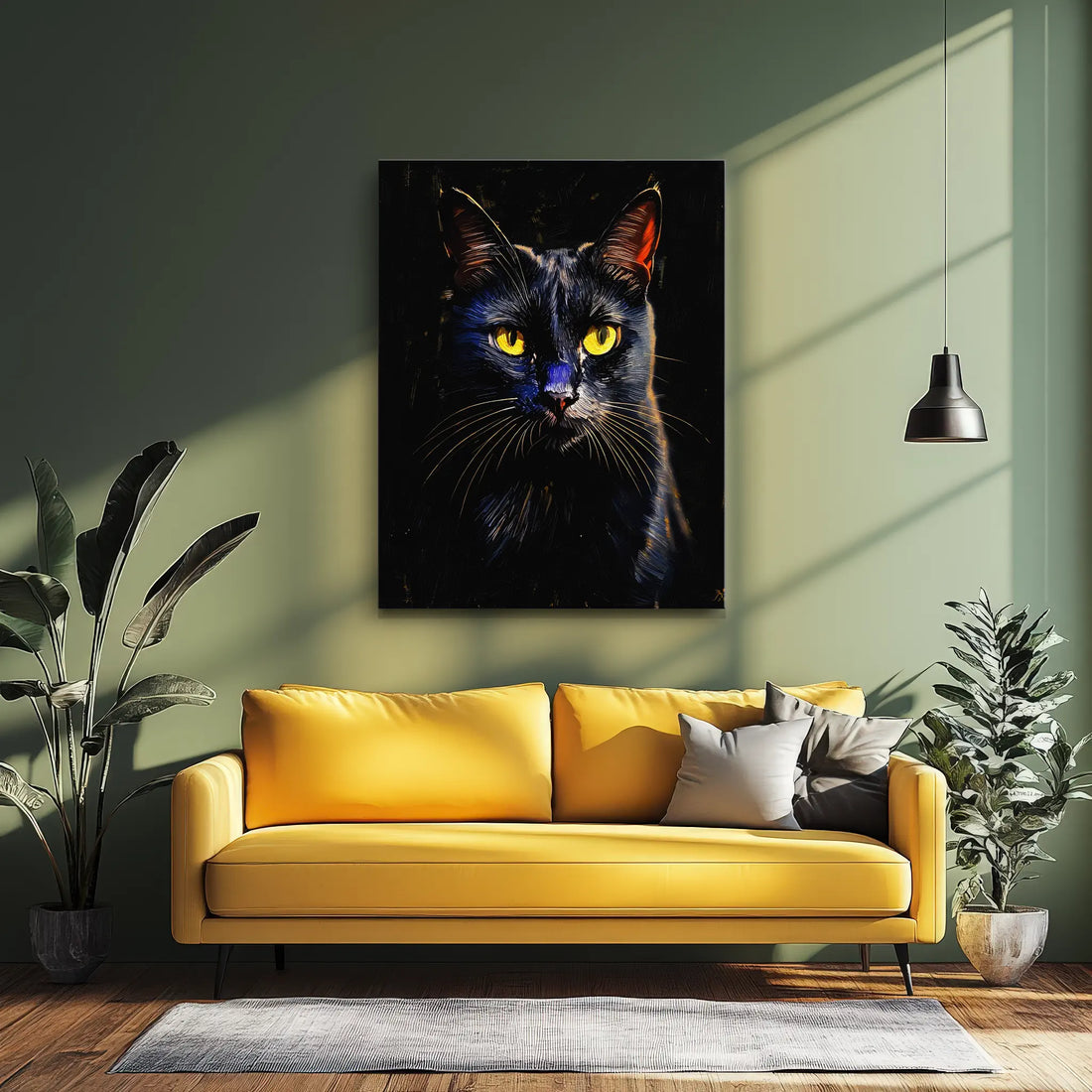 Intense Black Cat Giclée Print 456033 Visual Wall Art AR3:4V-AR4:5V Giclée Print