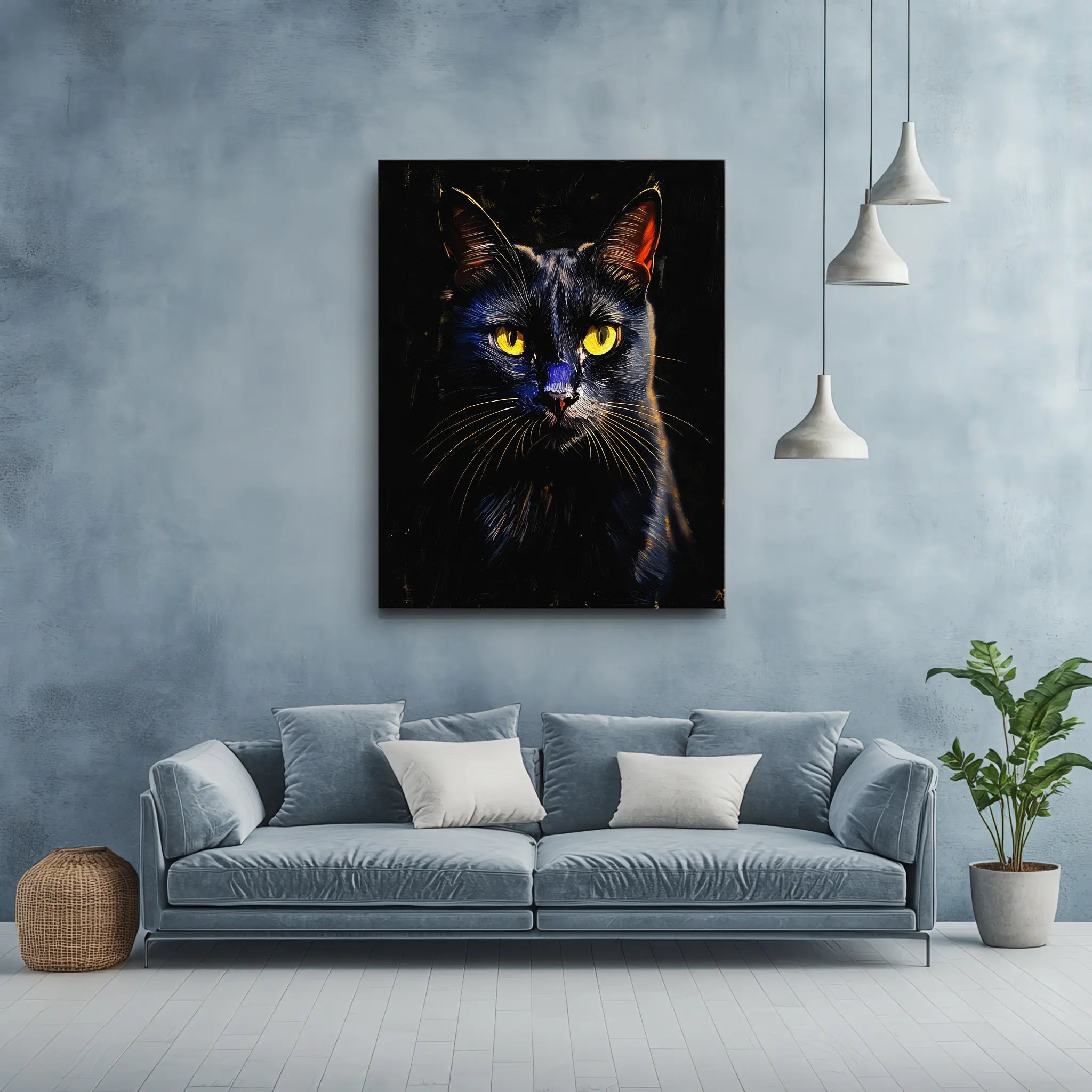 Intense Black Cat Giclée Print 456033 Visual Wall Art AR3:4V-AR4:5V Giclée Print