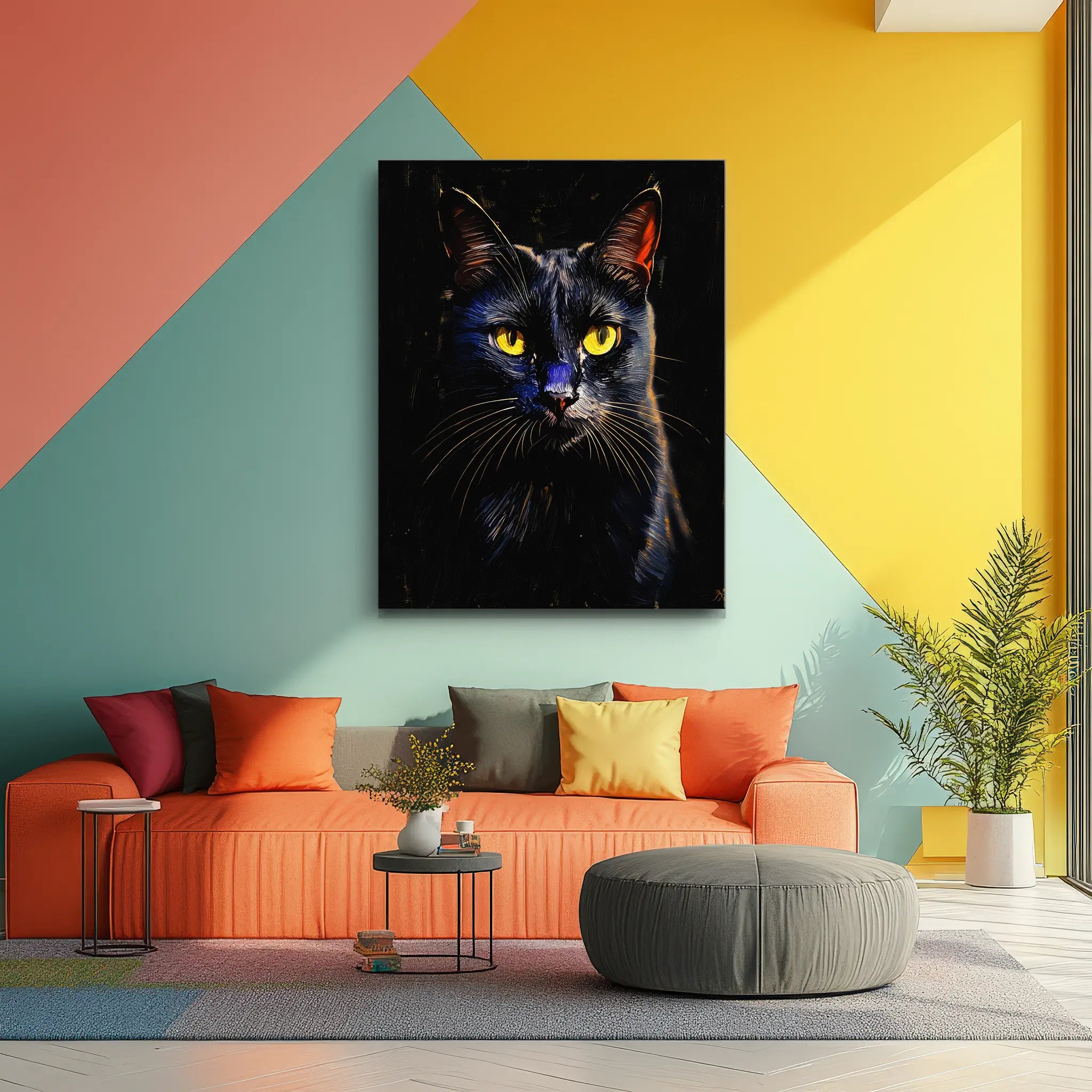 Intense Black Cat Giclée Print 456033 Visual Wall Art AR3:4V-AR4:5V Giclée Print