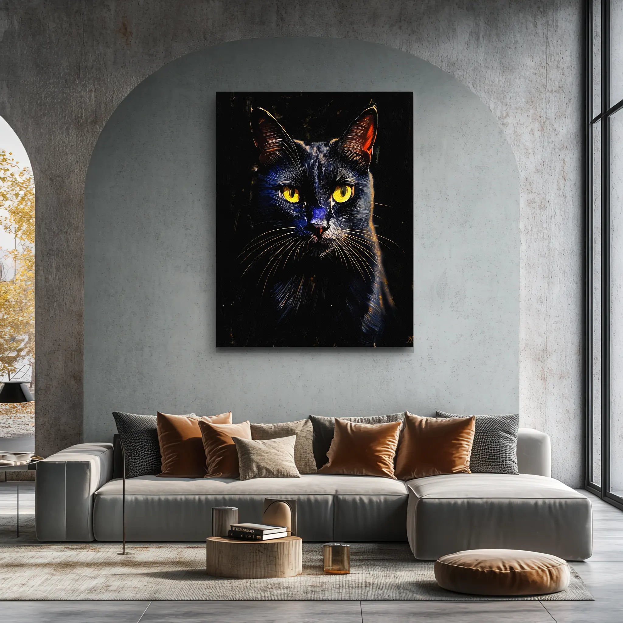 Intense Black Cat Giclée Print 456033 Visual Wall Art AR3:4V-AR4:5V Giclée Print