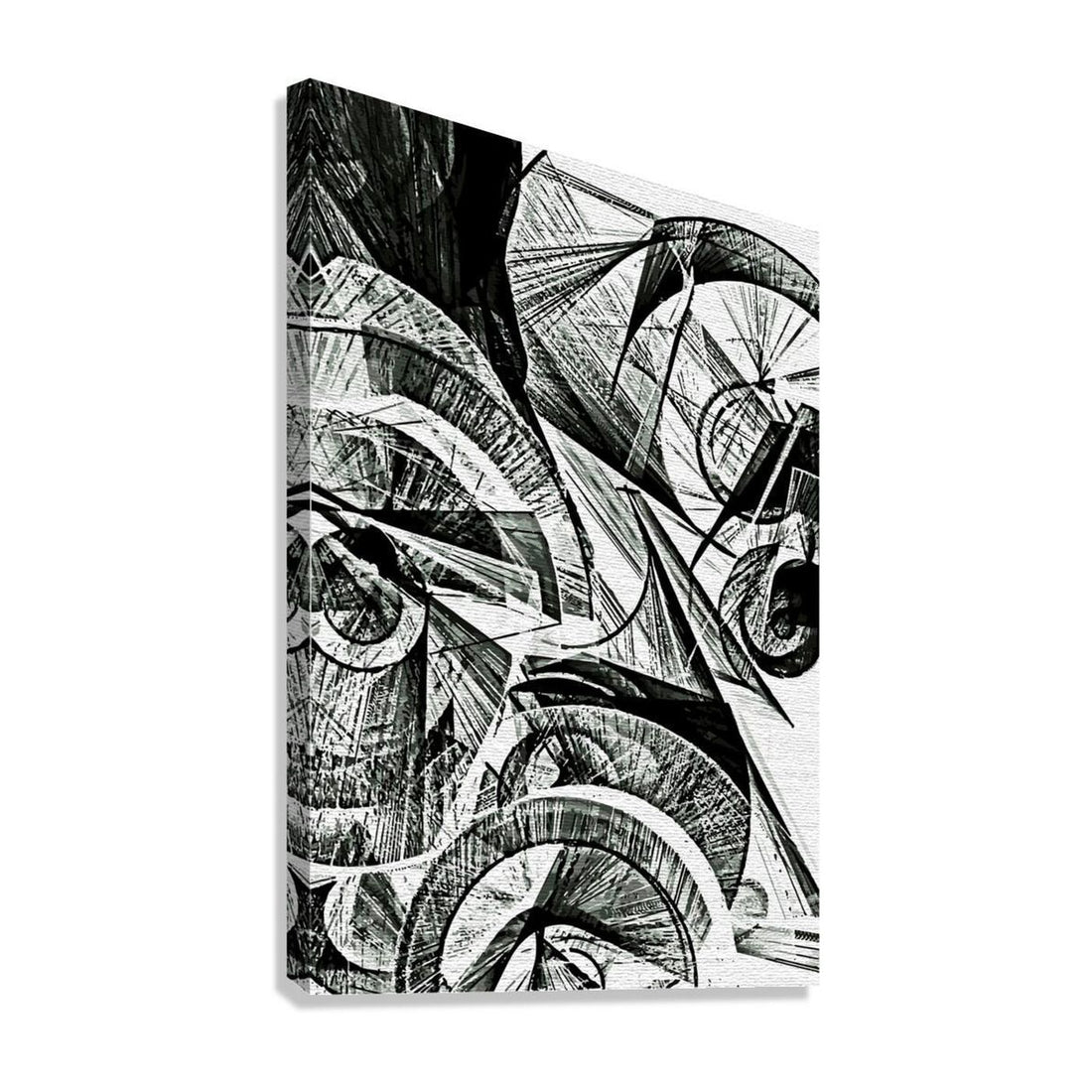 Intricate Mechanical Abstract Art Print 23103 Giclée Stretched Canvas Print Visual Wall Art