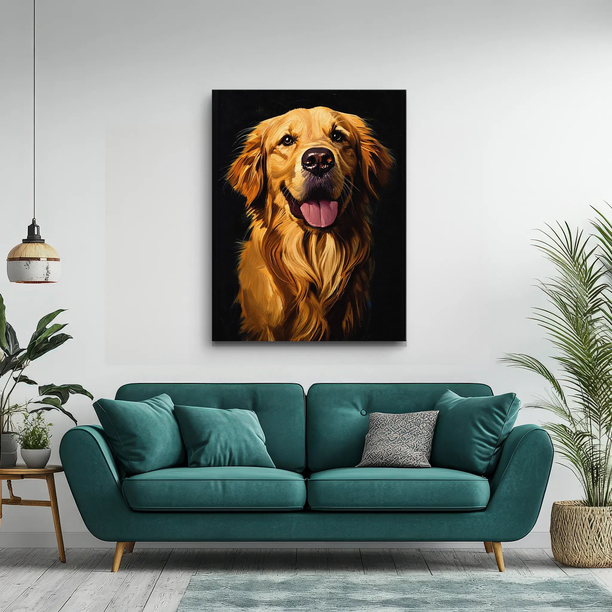 Joyful Golden Retriever Giclée Print 456035 Visual Wall Art AR3:4V-AR4:5V Giclée Print