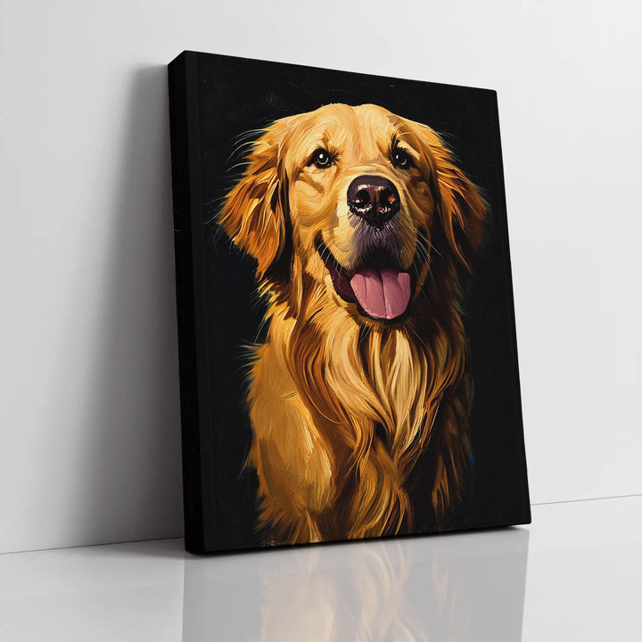 Joyful Golden Retriever Giclée Print 456035 Visual Wall Art AR3:4V-AR4:5V Giclée Print