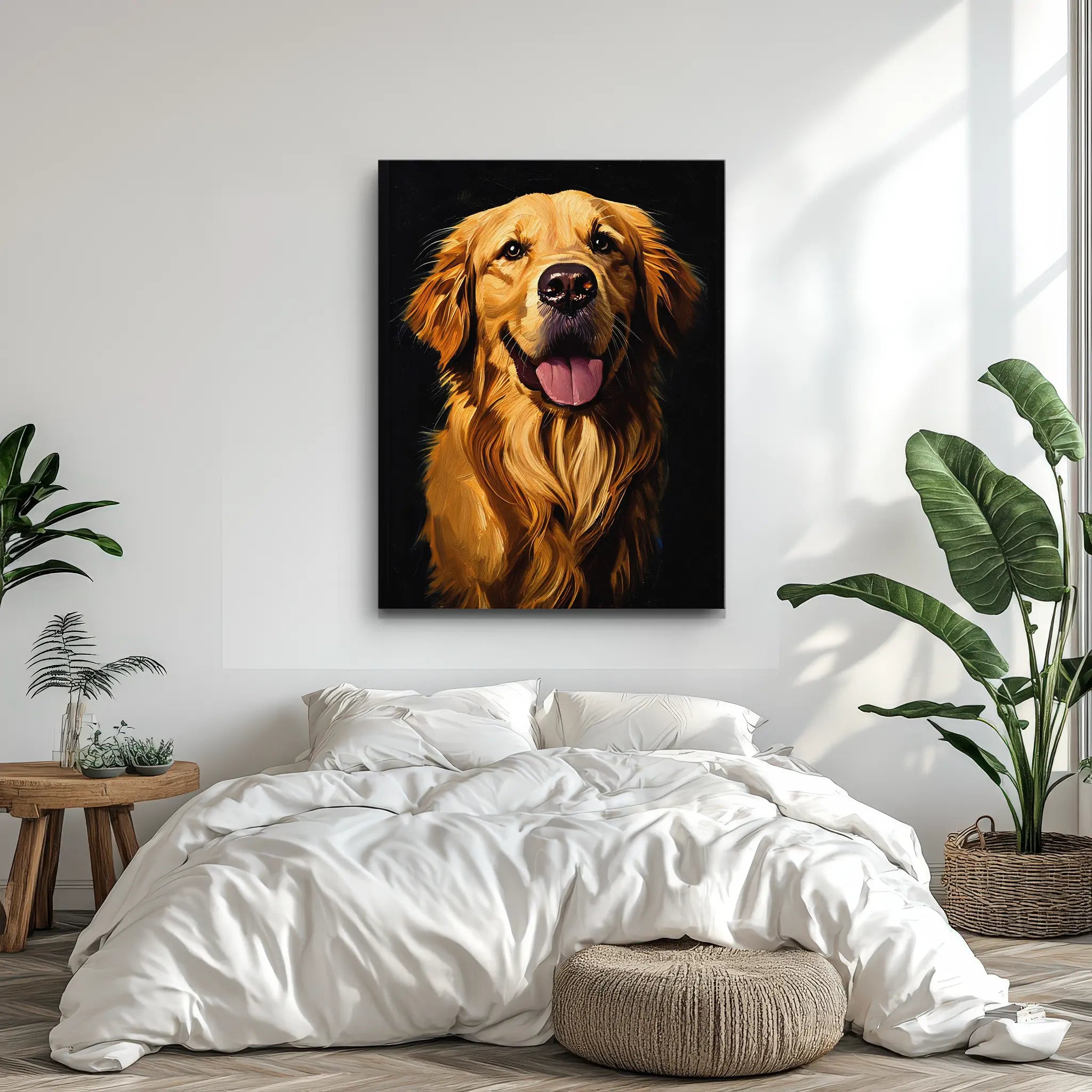 Joyful Golden Retriever Giclée Print 456035 Visual Wall Art AR3:4V-AR4:5V Giclée Print