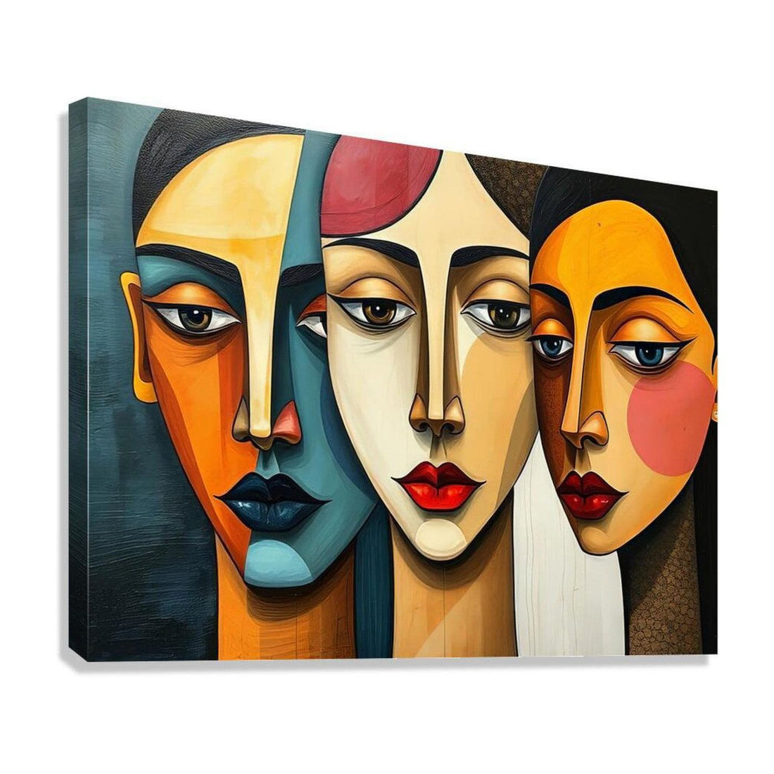 Judging Ladies, Abstract Art Print 43643 Giclée Stretched Canvas Print Visual Wall Art