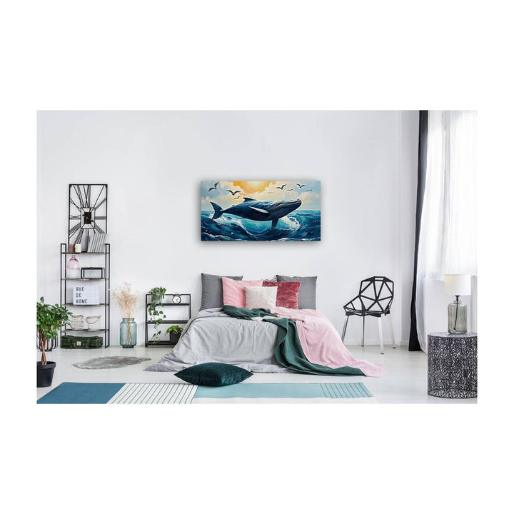 Jumping Whale, Animal Art Print 21501 Visual Wall Art