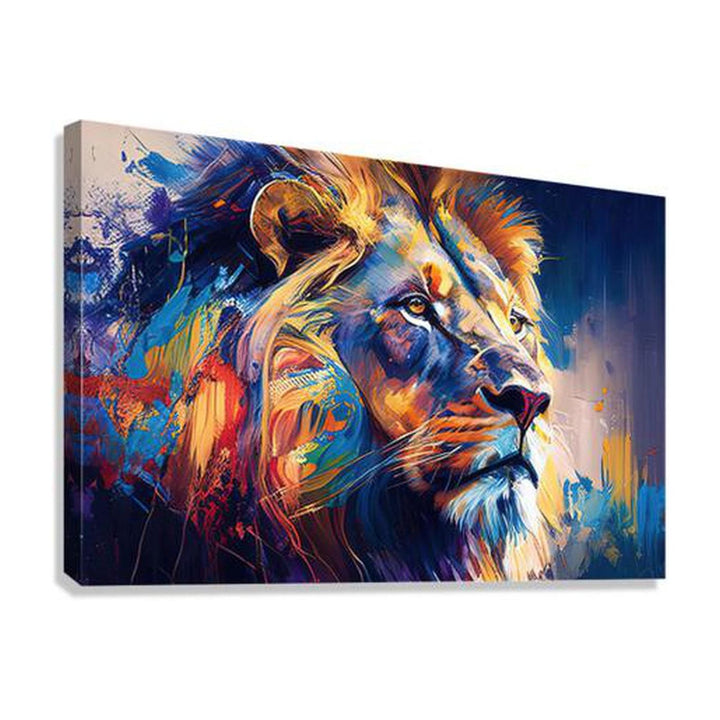 Jungle King Lion, Animal Art Print 32100 Giclée Stretched Canvas Print Visual Wall Art