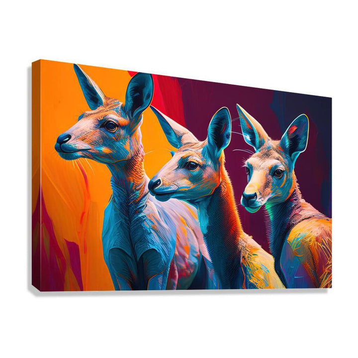 Kangaroo Brothers. Joeys Animal Art Print 32600 Giclée Stretched Canvas Print Visual Wall Art