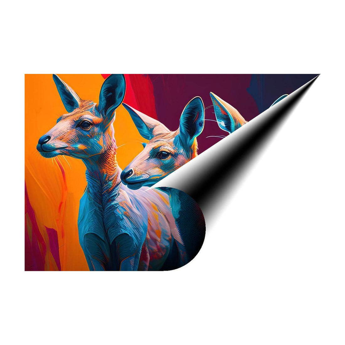 Kangaroo Brothers. Joeys Animal Art Print 32600 Giclee Rolled Canvas Print Visual Wall Art