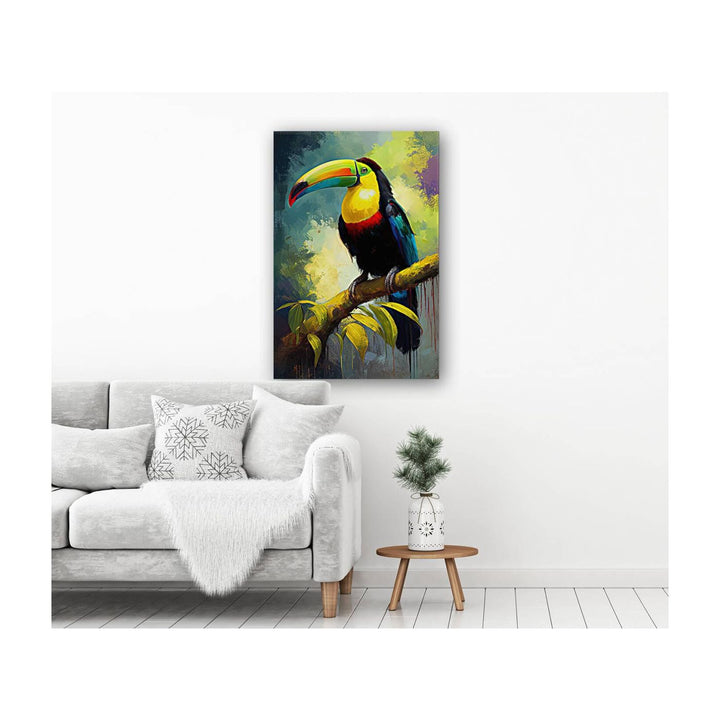 Keel Billed Toucan , Ramphastos Sulfura, Bird Art Print 23254 Visual Wall Art