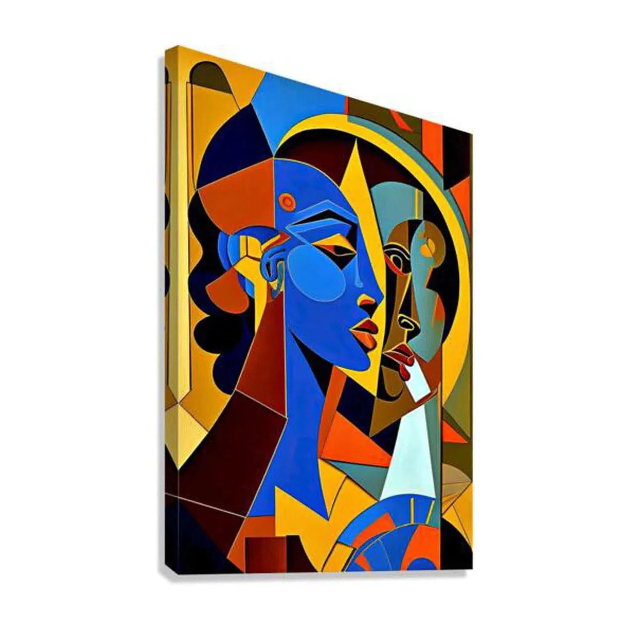 Keeping An Eye On, Ethnic Abstract Art Print 23144 Giclée Stretched Canvas Print Visual Wall Art