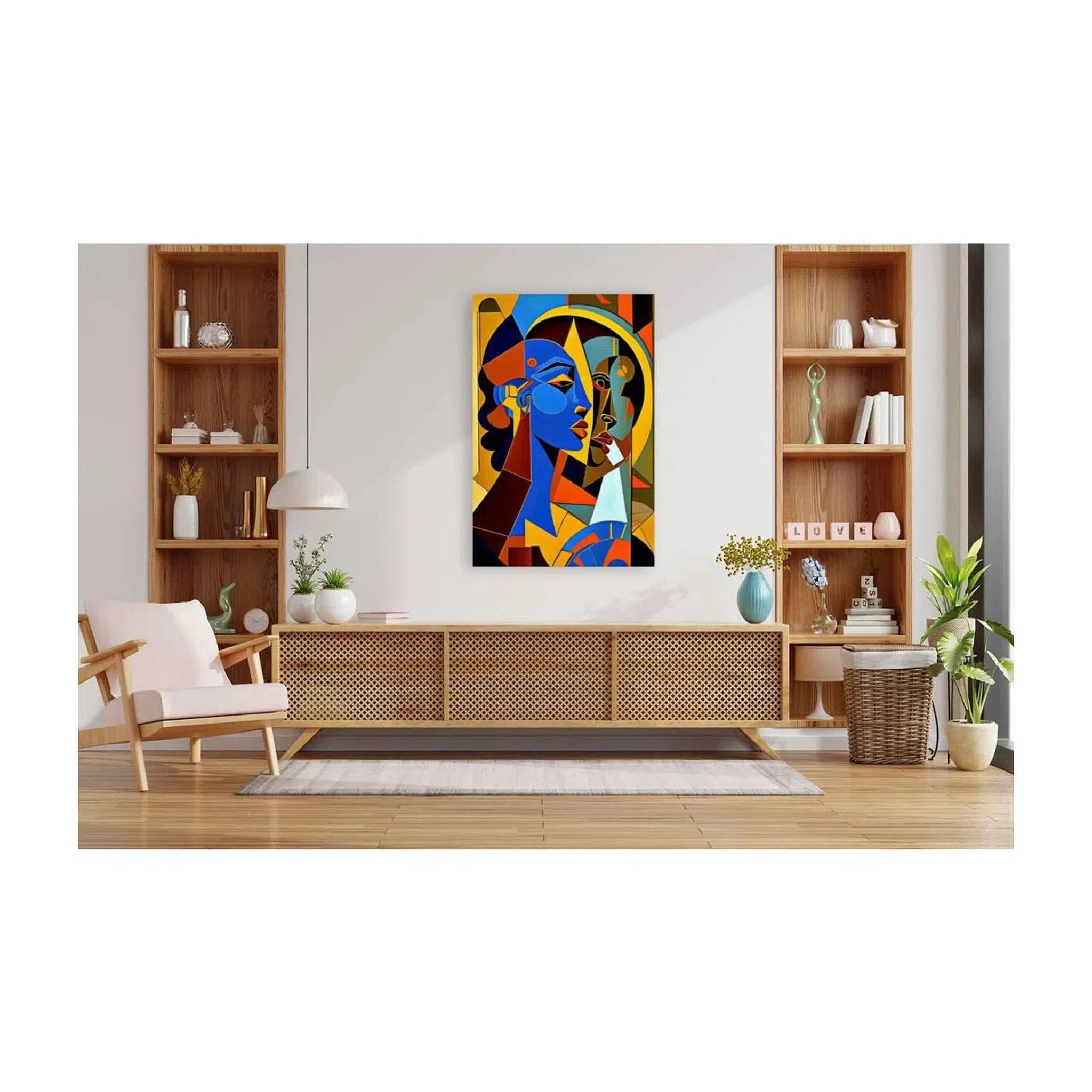 Keeping An Eye On, Ethnic Abstract Art Print 23144 Visual Wall Art