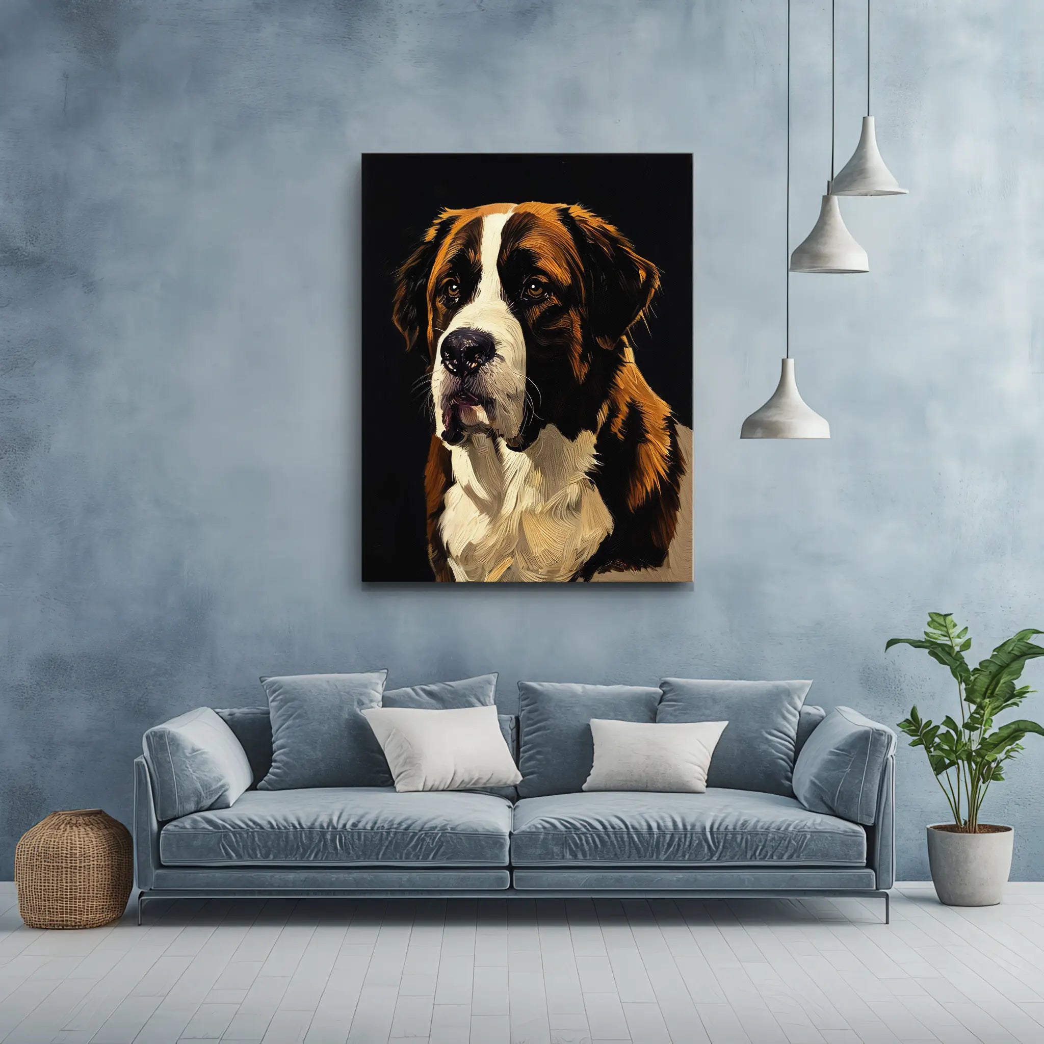 Kind-Eyed Saint Bernard Giclée Print 456036 Visual Wall Art AR3:4V-AR4:5V Giclée Print