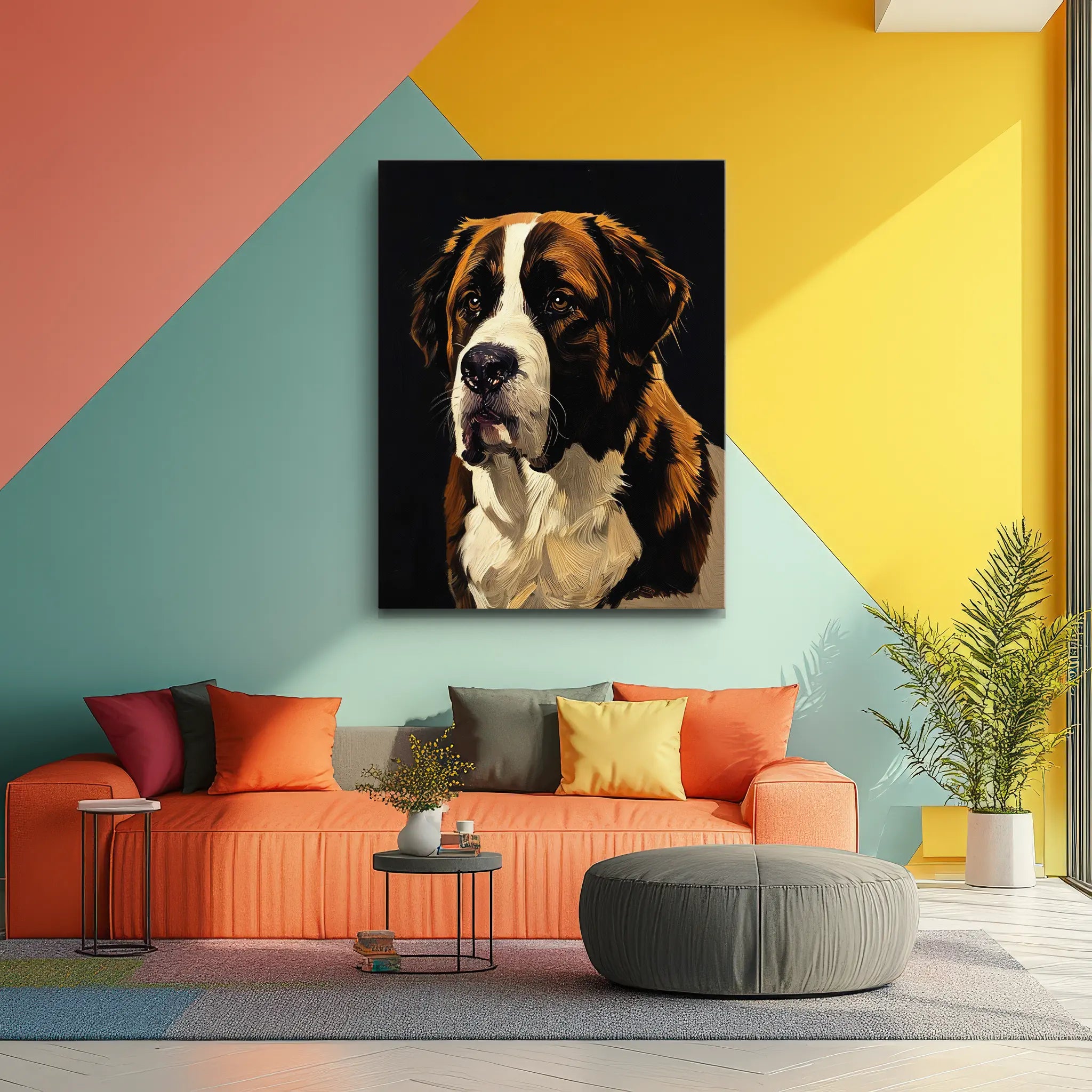 Kind-Eyed Saint Bernard Giclée Print 456036 Visual Wall Art AR3:4V-AR4:5V Giclée Print