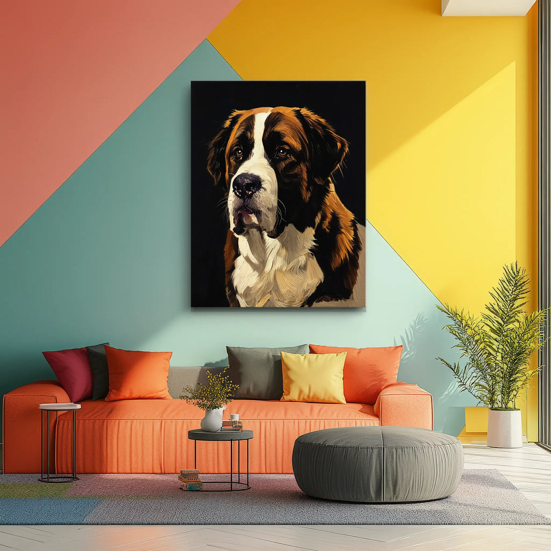 Kind-Eyed Saint Bernard Giclée Print 456036 Visual Wall Art AR3:4V-AR4:5V Giclée Print