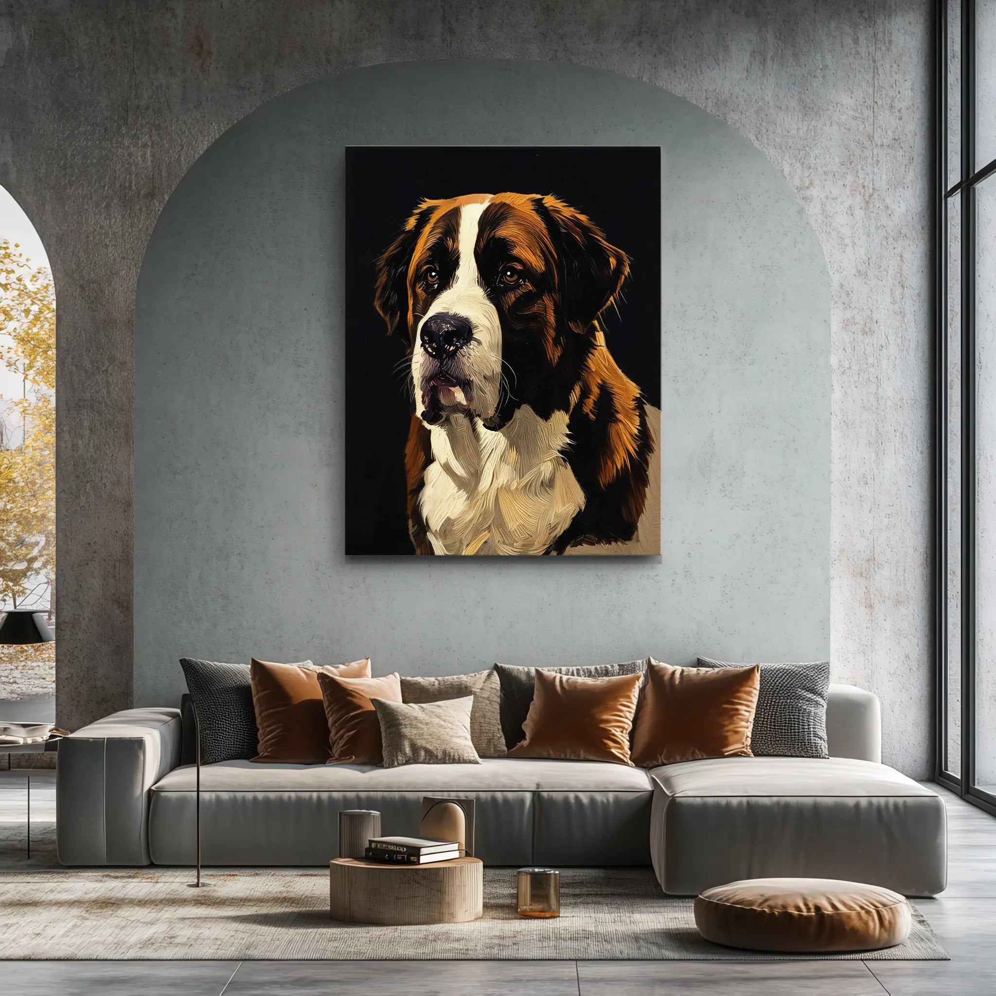 Kind-Eyed Saint Bernard Giclée Print 456036 Visual Wall Art AR3:4V-AR4:5V Giclée Print
