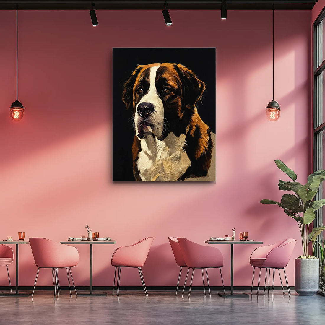 Kind-Eyed Saint Bernard Giclée Print 456036 Visual Wall Art AR3:4V-AR4:5V Giclée Print