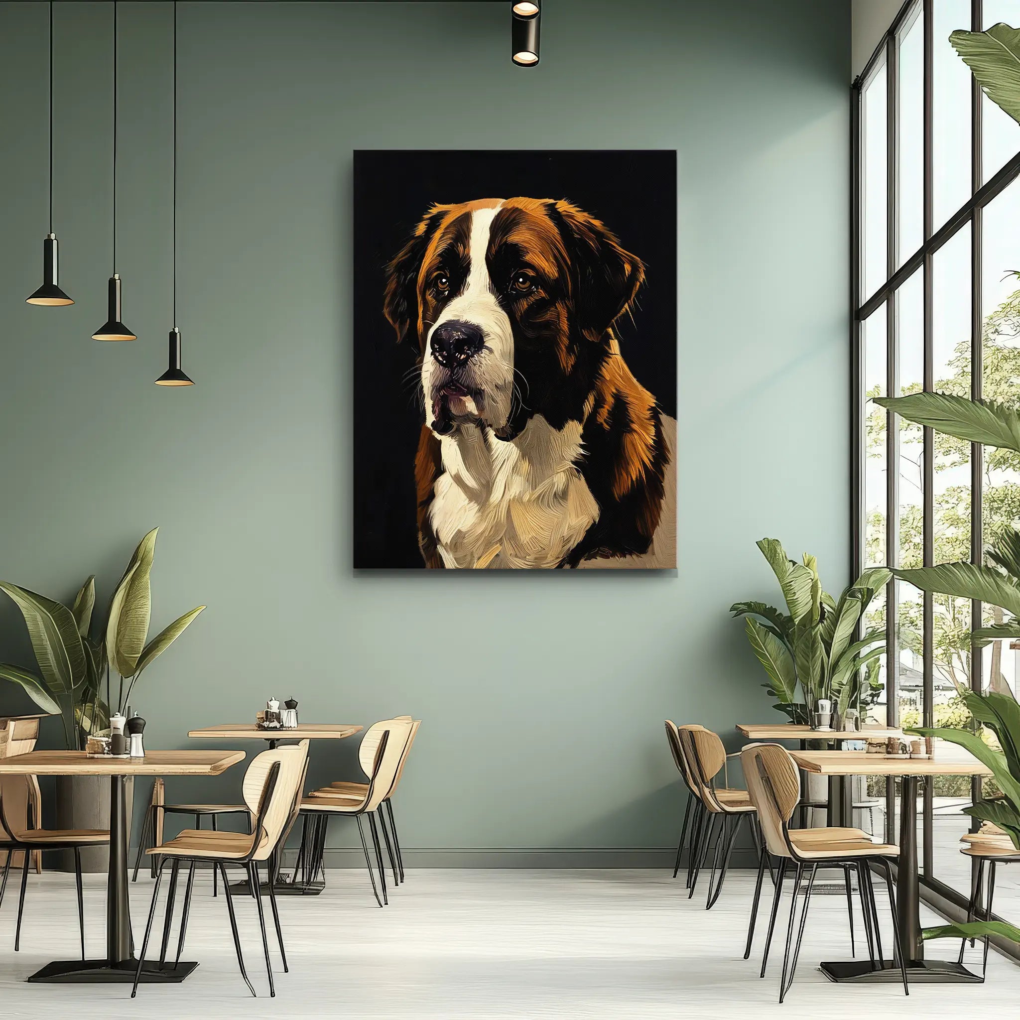 Kind-Eyed Saint Bernard Giclée Print 456036 Visual Wall Art AR3:4V-AR4:5V Giclée Print