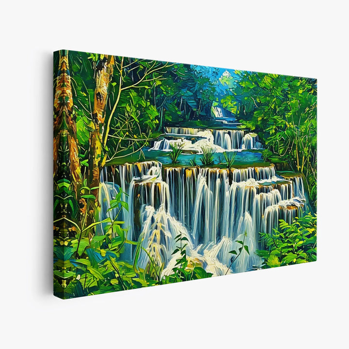 Layered Jungle Waterfalls Giclée Print 323027 Visual Wall Art AR3:2H Giclée Print