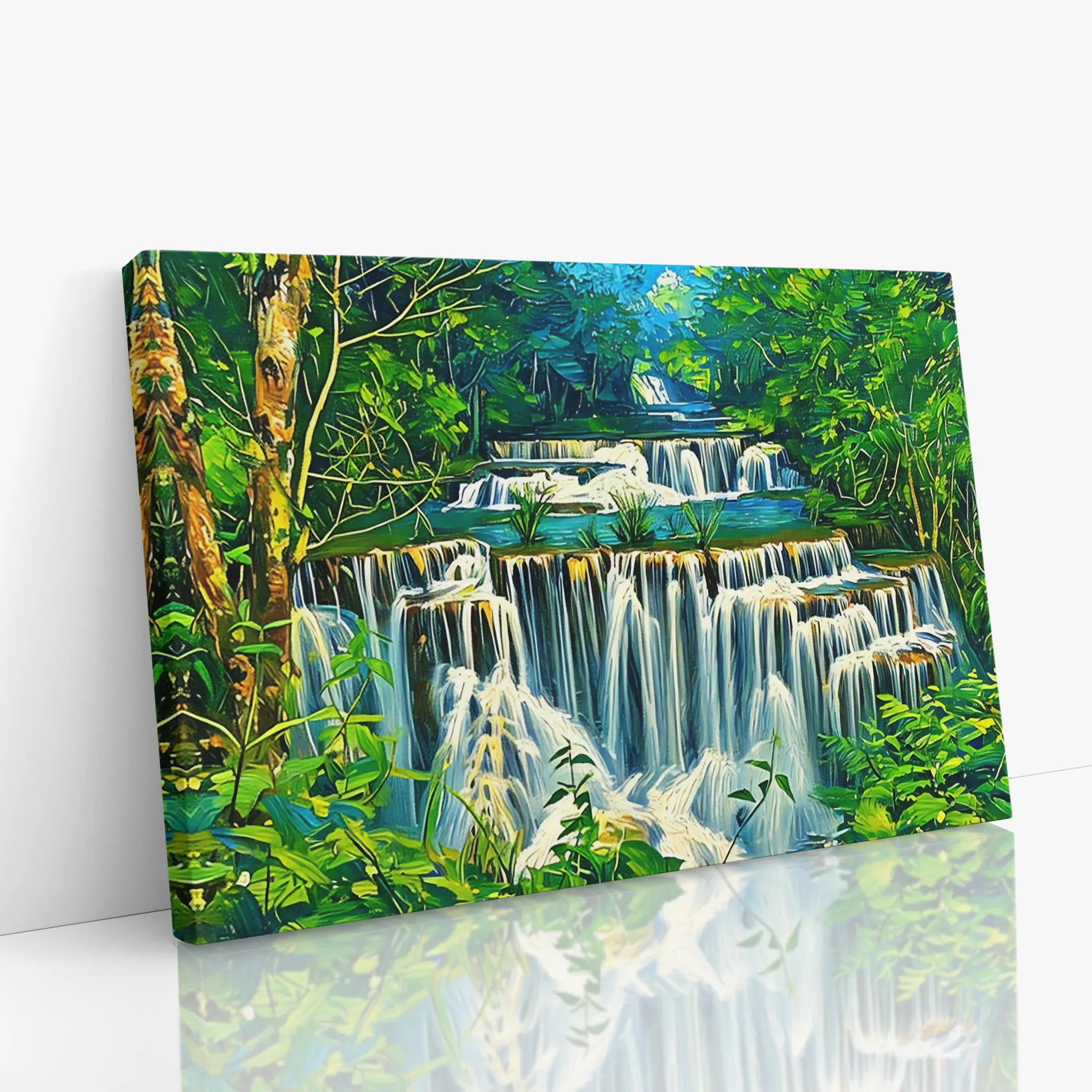 Layered Jungle Waterfalls Giclée Print 323027 Visual Wall Art AR3:2H Giclée Print