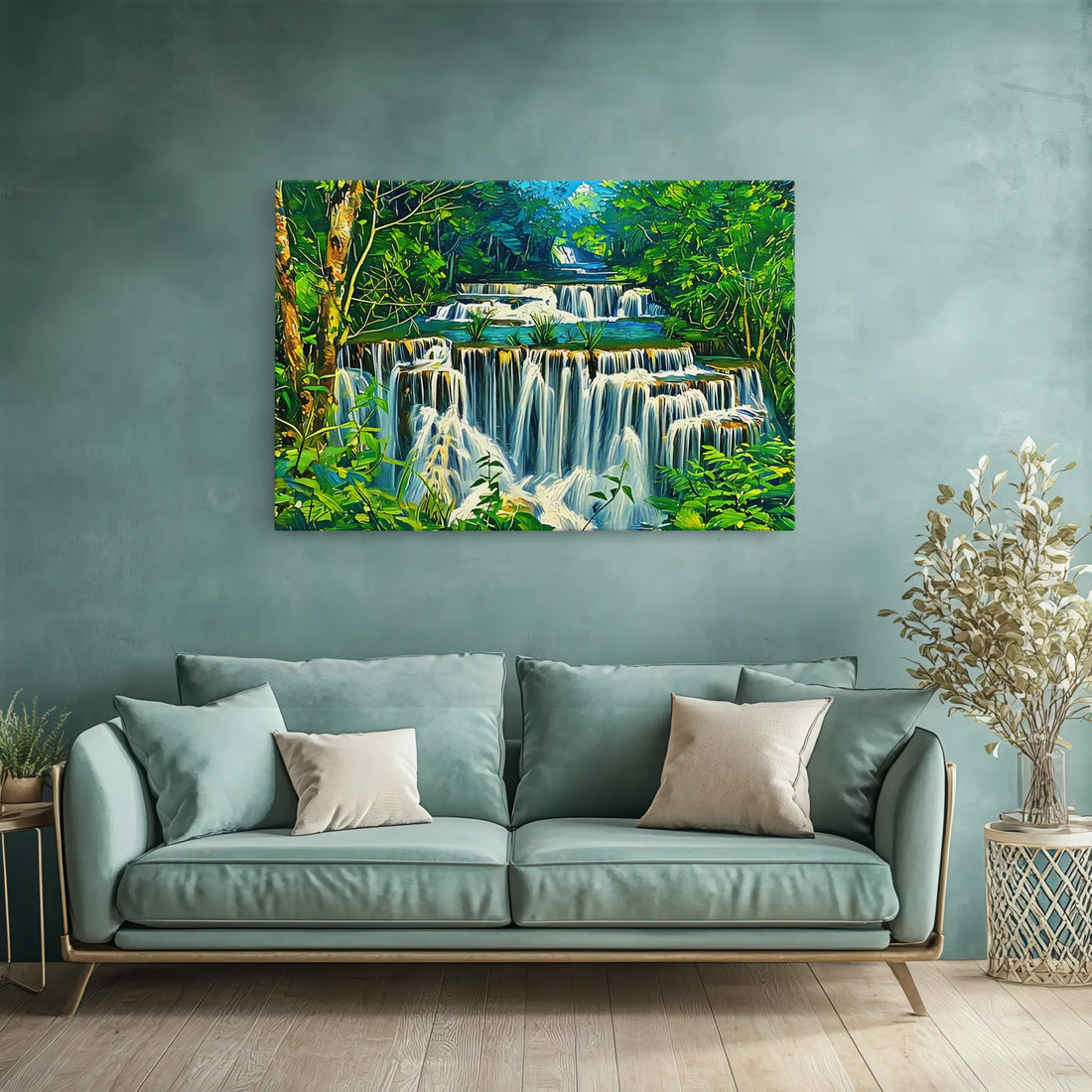 Layered Jungle Waterfalls Giclée Print 323027 Visual Wall Art AR3:2H Giclée Print