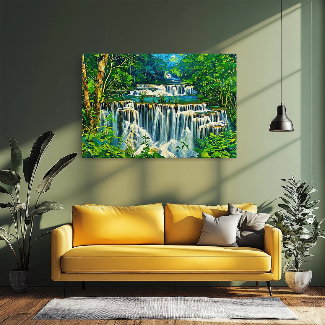 Layered Jungle Waterfalls Giclée Print 323027 Visual Wall Art AR3:2H Giclée Print