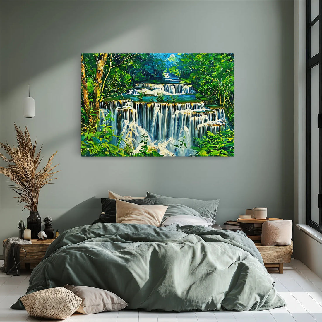Layered Jungle Waterfalls Giclée Print 323027 Visual Wall Art AR3:2H Giclée Print
