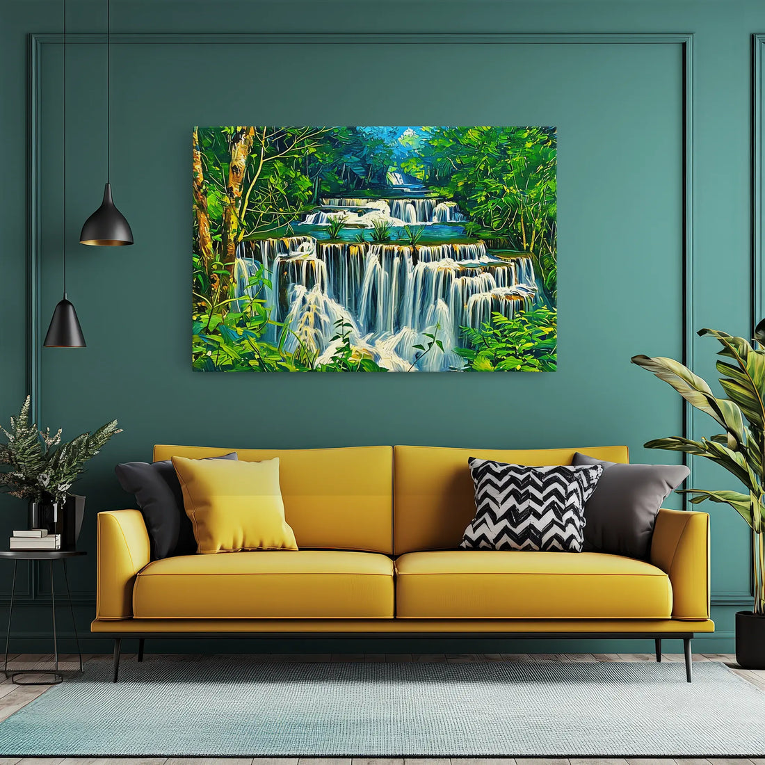 Layered Jungle Waterfalls Giclée Print 323027 Visual Wall Art AR3:2H Giclée Print