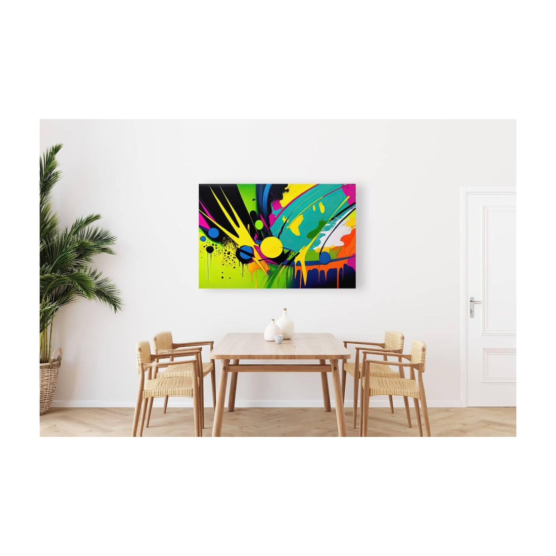 Lemon Green, Abstract Art Print 32806 Visual Wall Art