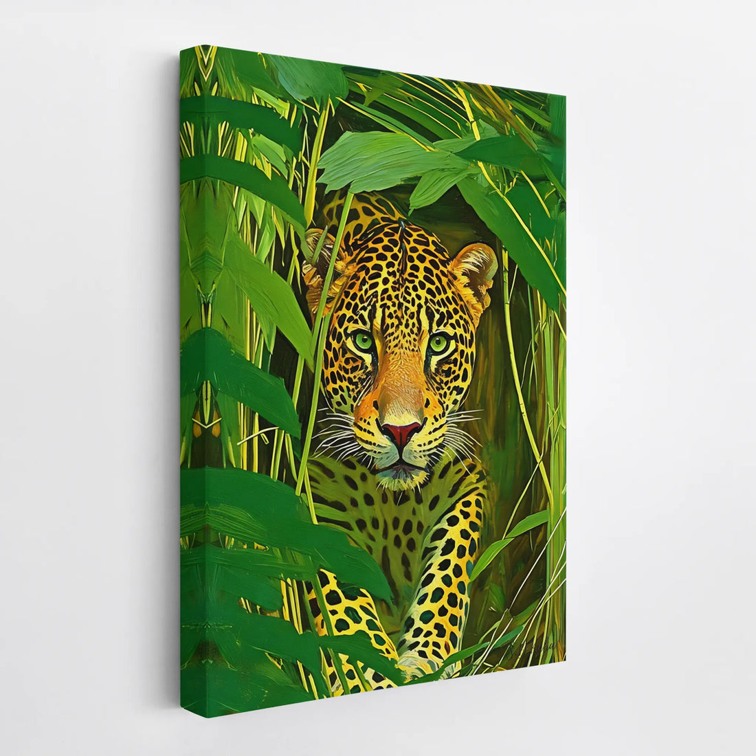 Leopard hidden in dense leaves Giclée Print 231025 Visual Wall Art AR2:3V Giclée Print