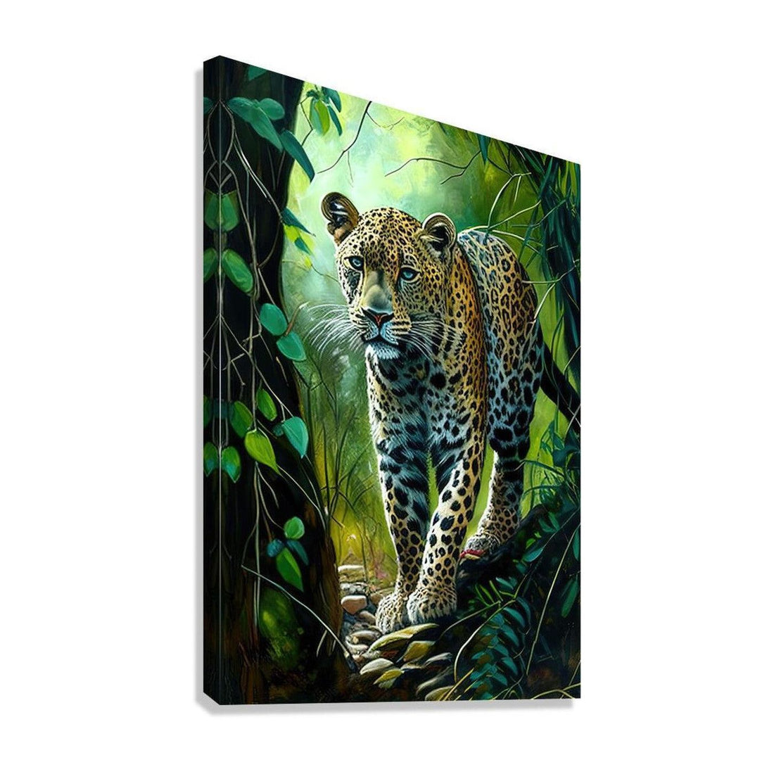 Leopard In The Wild, Animal Art Print 23800 Giclée Stretched Canvas Print Visual Wall Art