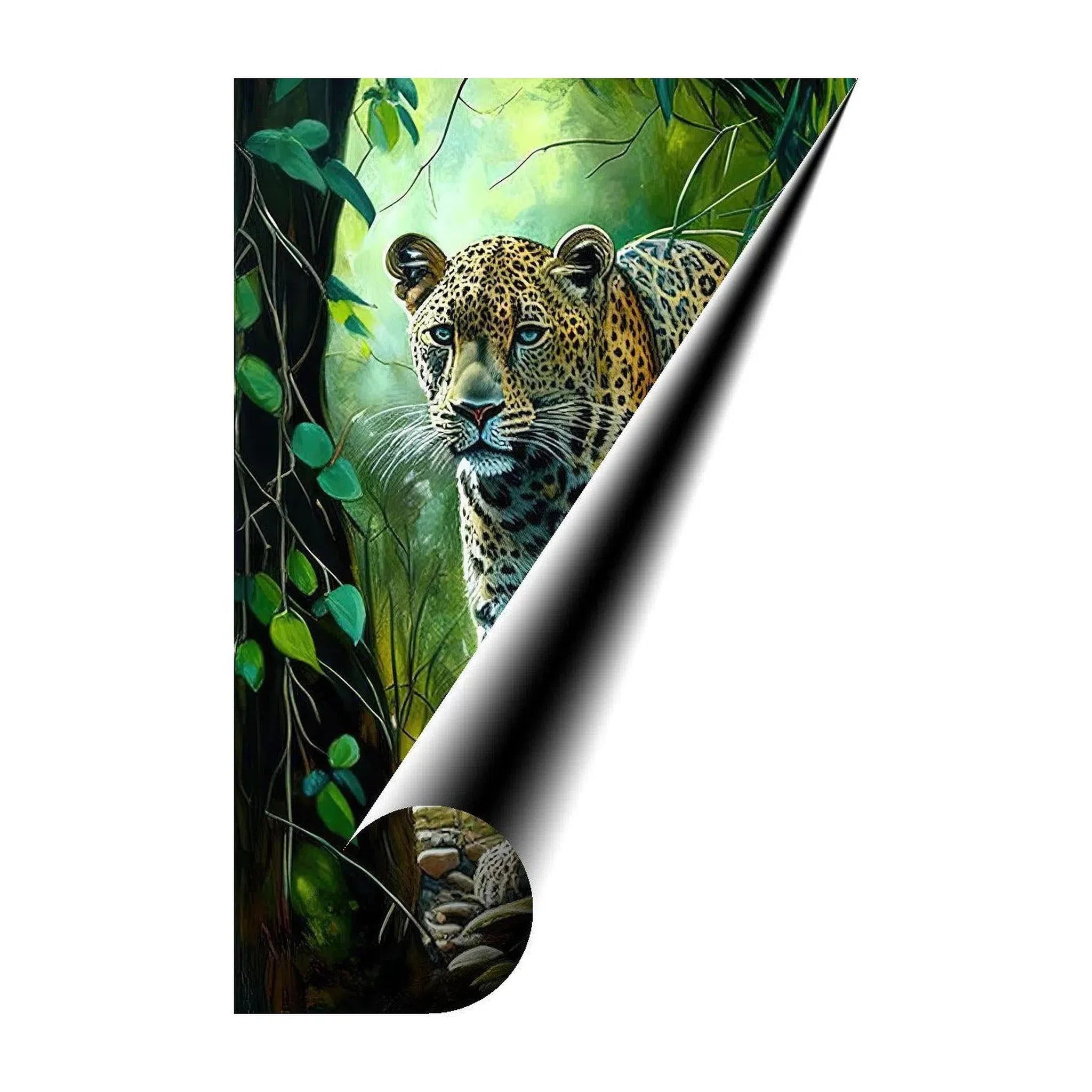 Leopard In The Wild, Animal Art Print 23800 Giclée Fine Art Matte Paper Print Visual Wall Art