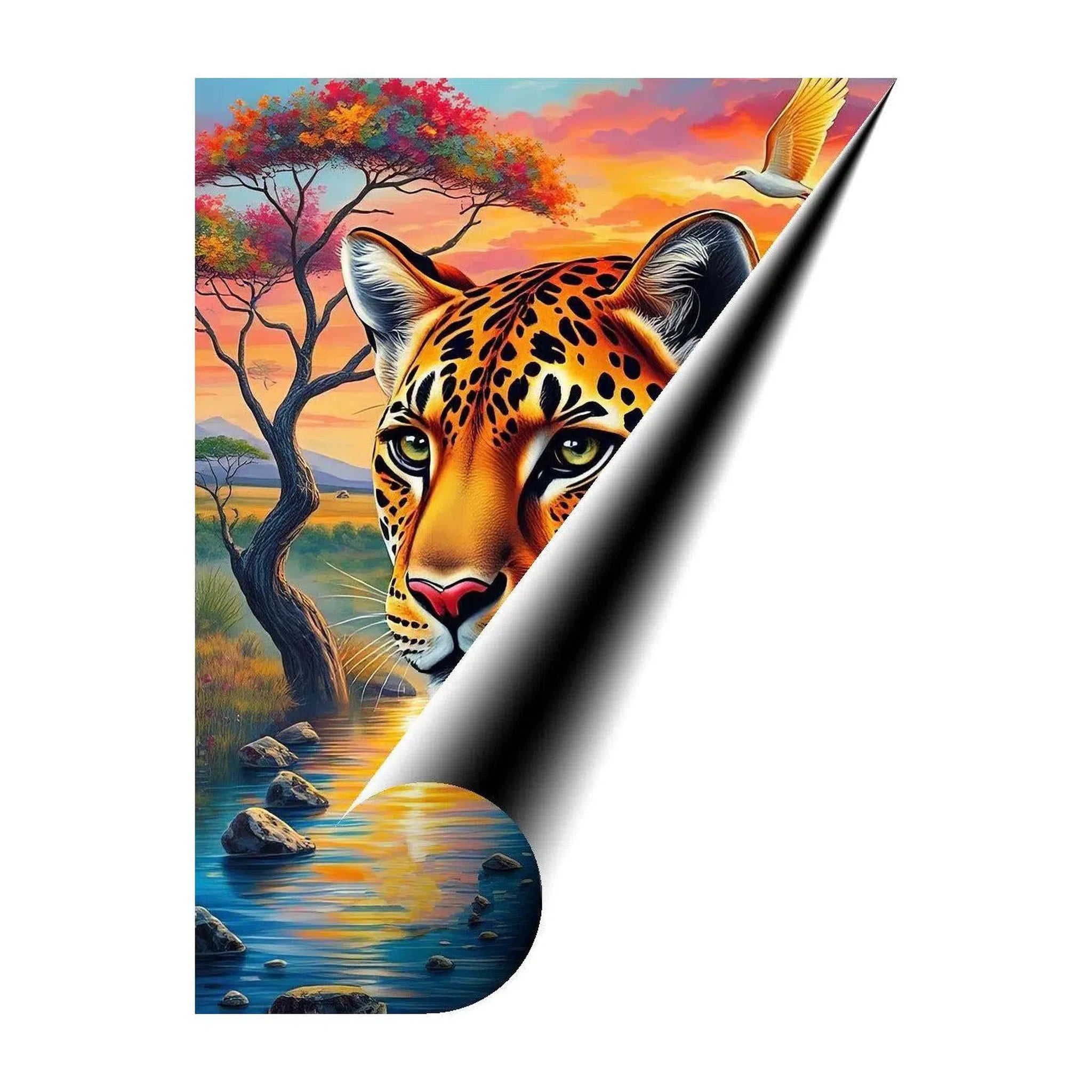 Leopard Portrait, Animal Art Print 34818 Giclée Fine Art Matte Paper Print Visual Wall Art