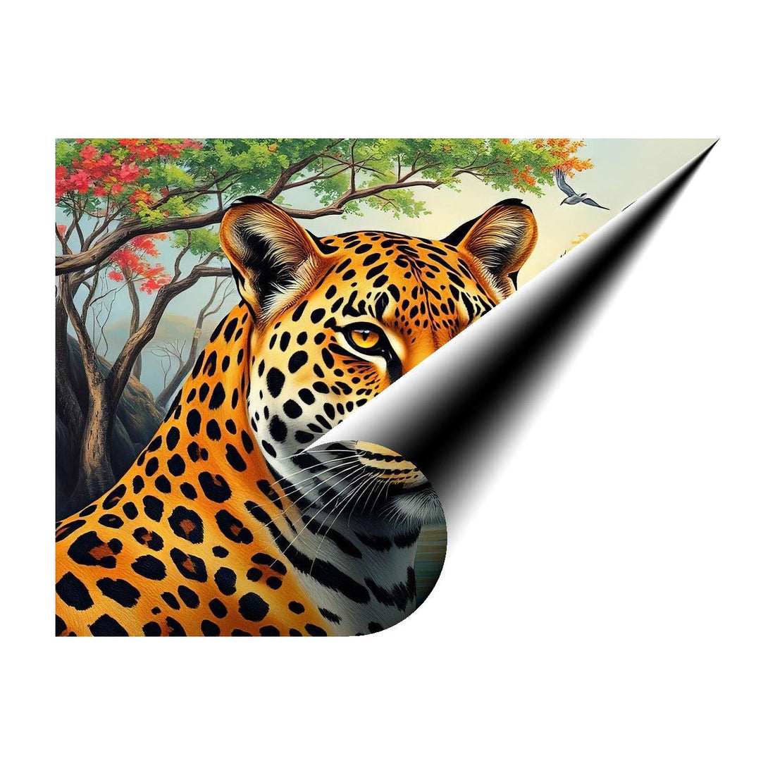 Leopard Portrait, Animal Art Print 43826 Giclee Rolled Canvas Print Visual Wall Art