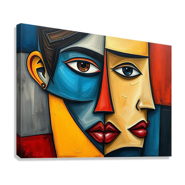 Lips And Eyesballs, Abstract Art Print 43641 Giclée Stretched Canvas Print Visual Wall Art