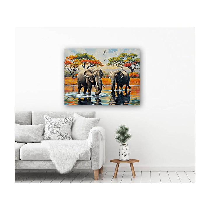 Loxodonta Africana Elephants, Animal Art Print 43835 Visual Wall Art