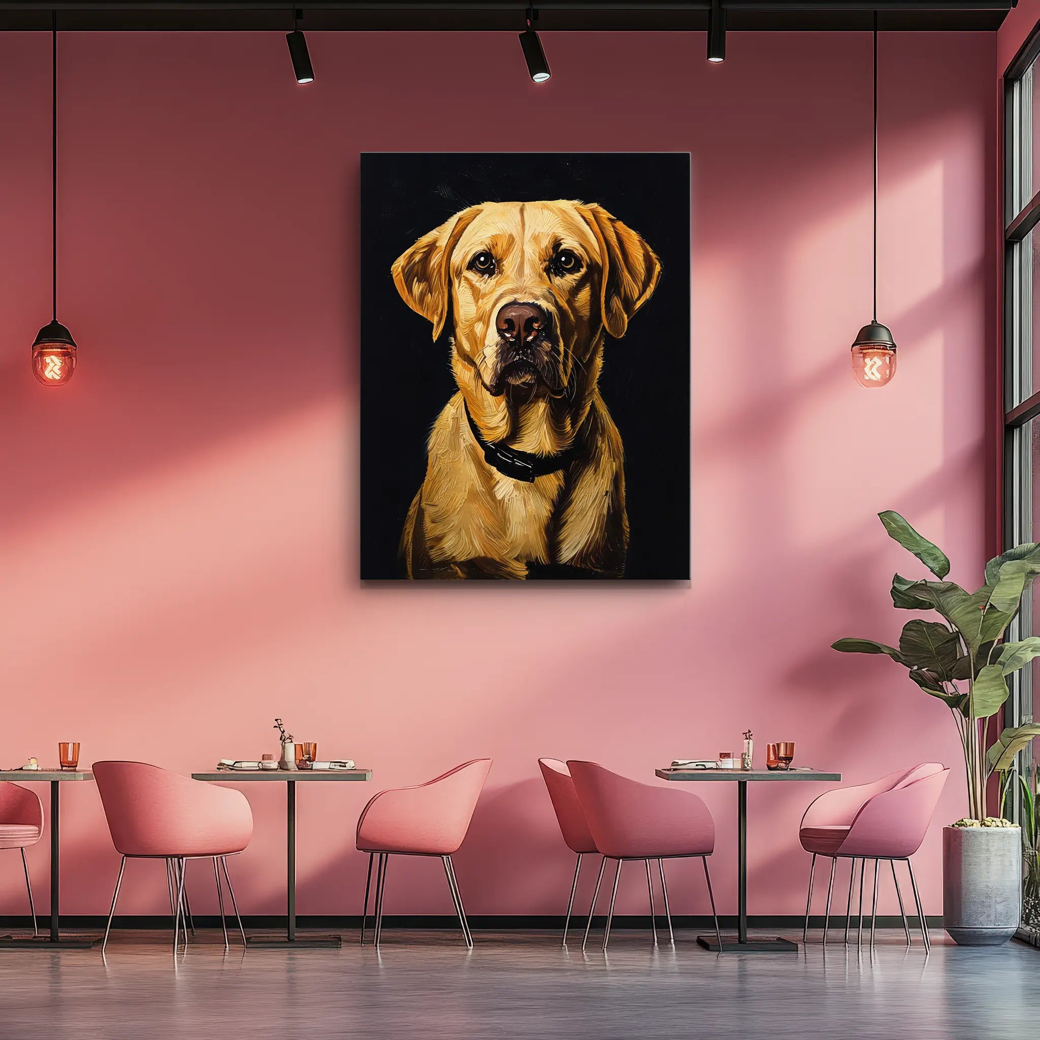 Loyal Yellow Labrador) Loyal Giclée Print 456037 Visual Wall Art AR3:4V-AR4:5V Giclée Print